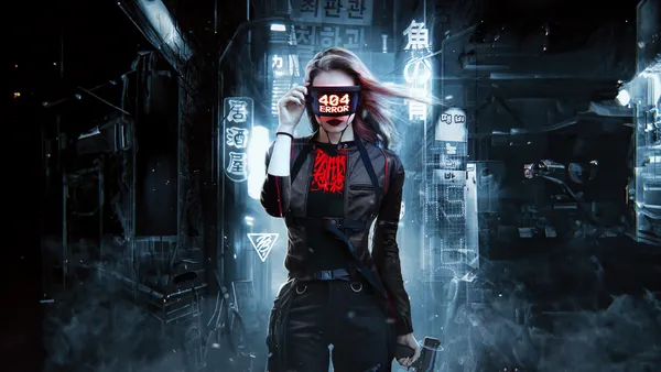 Cyberpunk-Mädchen