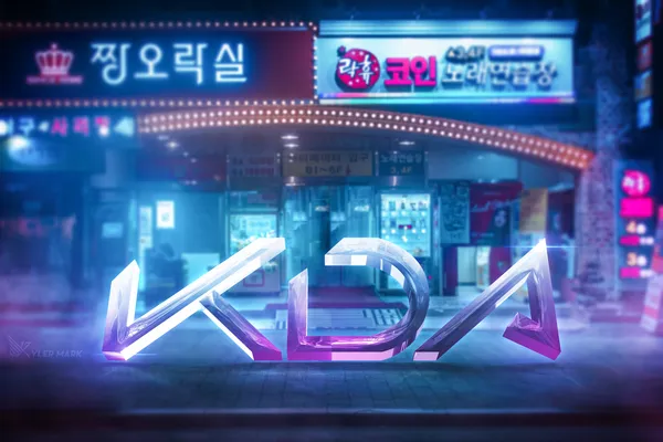 Neon-Typografie