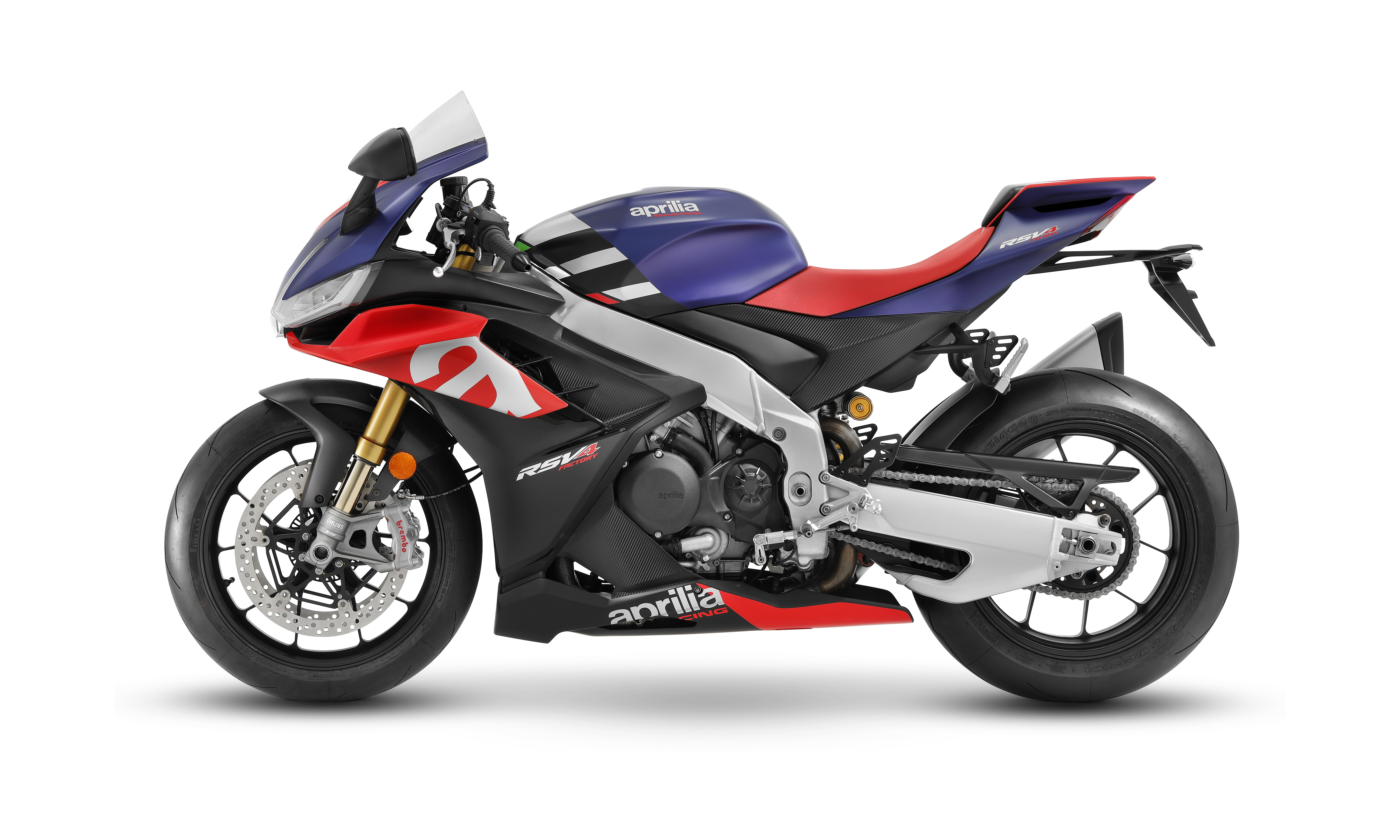 5K, Aprilia RSV4 1100 Factory, 2021, Weißer Hintergrund, 8K