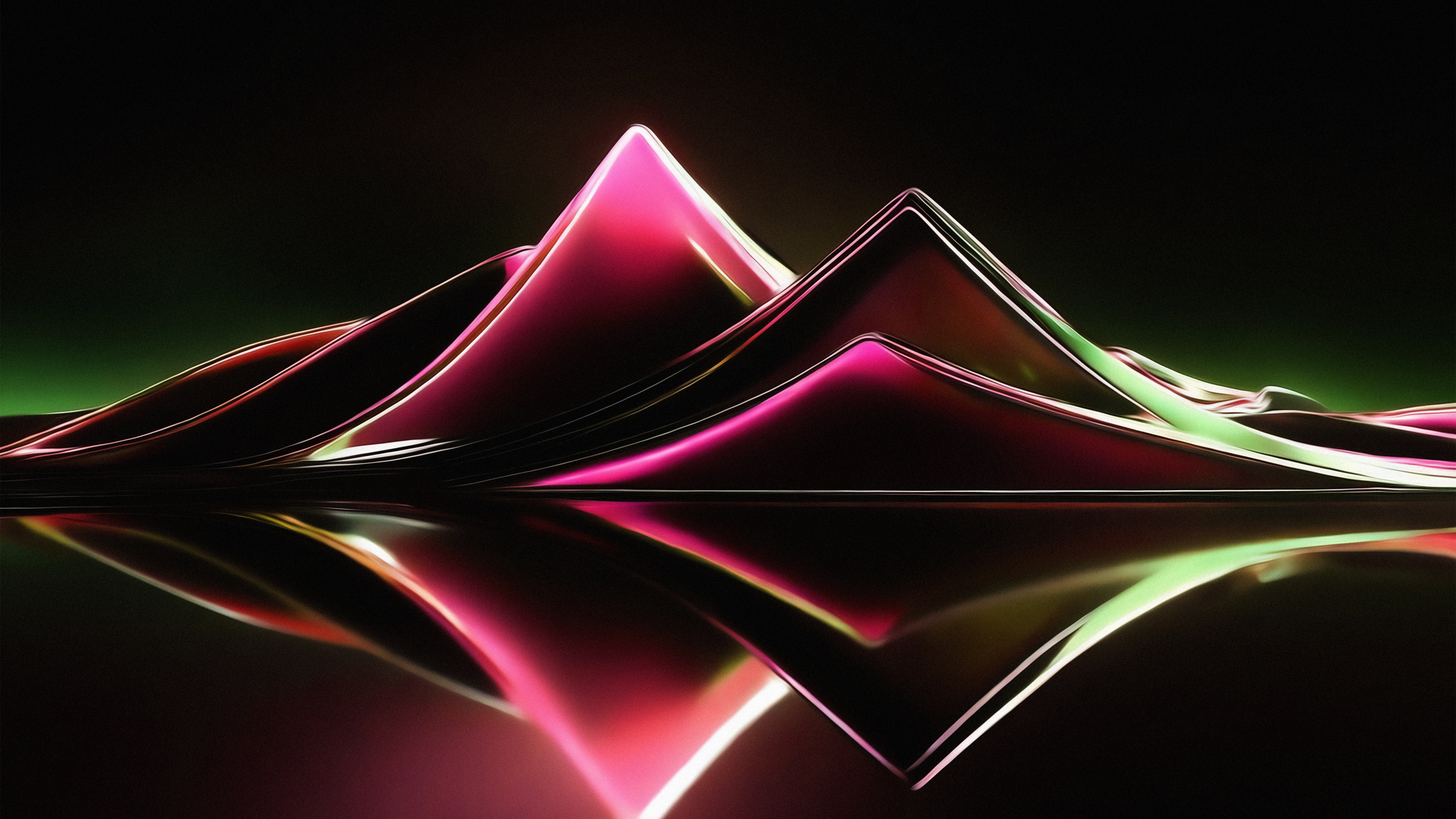 Abstraktes Design, Dunkler Hintergrund, 5K