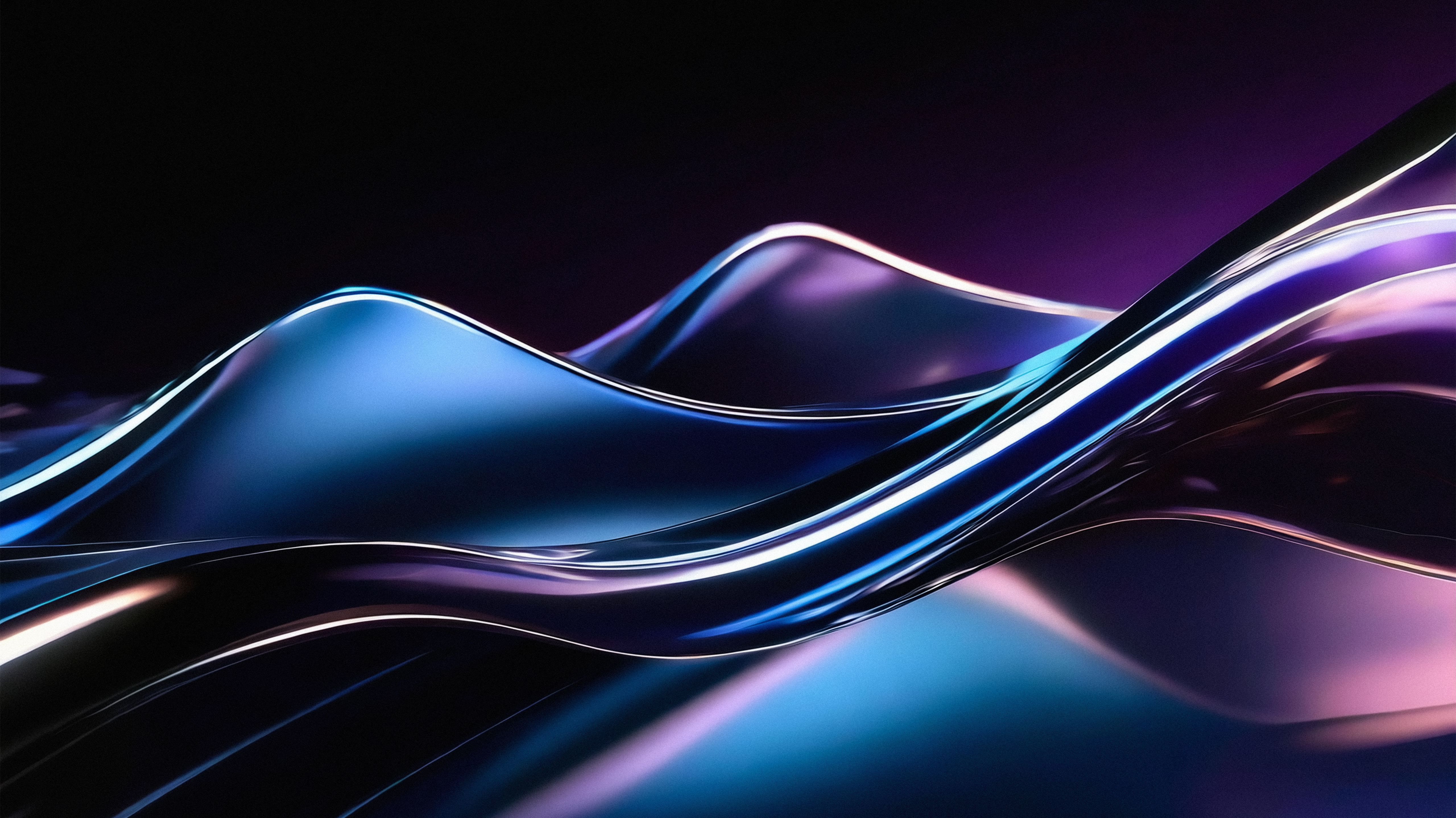 Abstraktes Design, Wellen, 5K, Dunkler Hintergrund