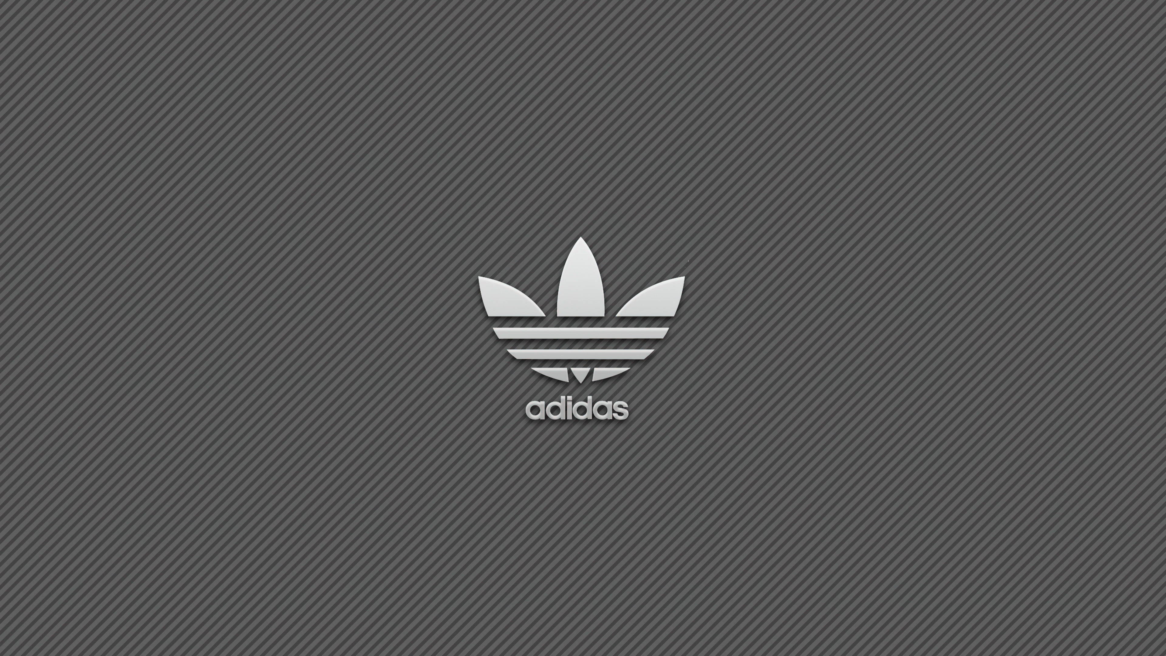 Adidas, Logo, monochromer Hintergrund
