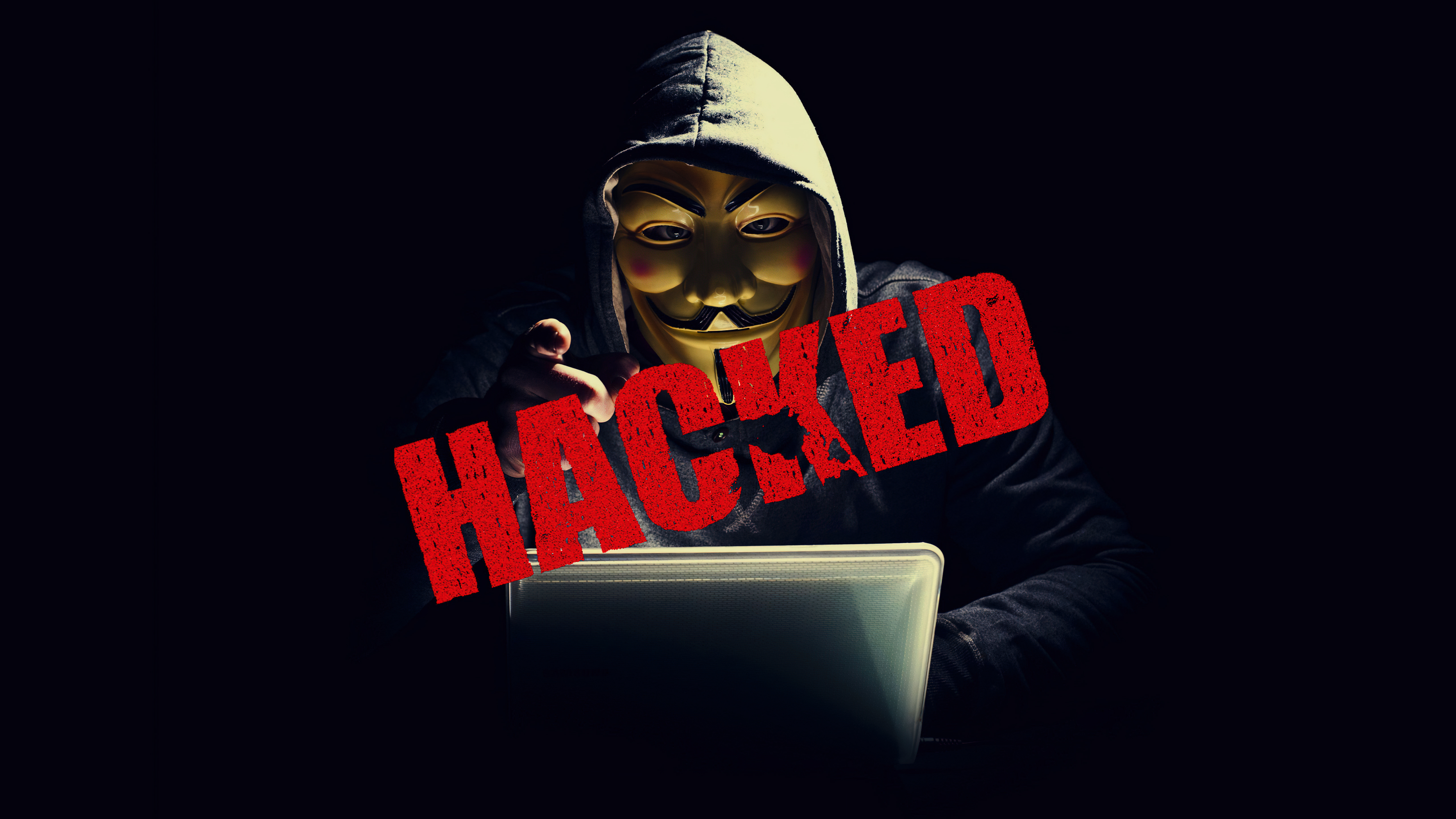 Anonymous, Hacker, 5K, schwarzer Hintergrund