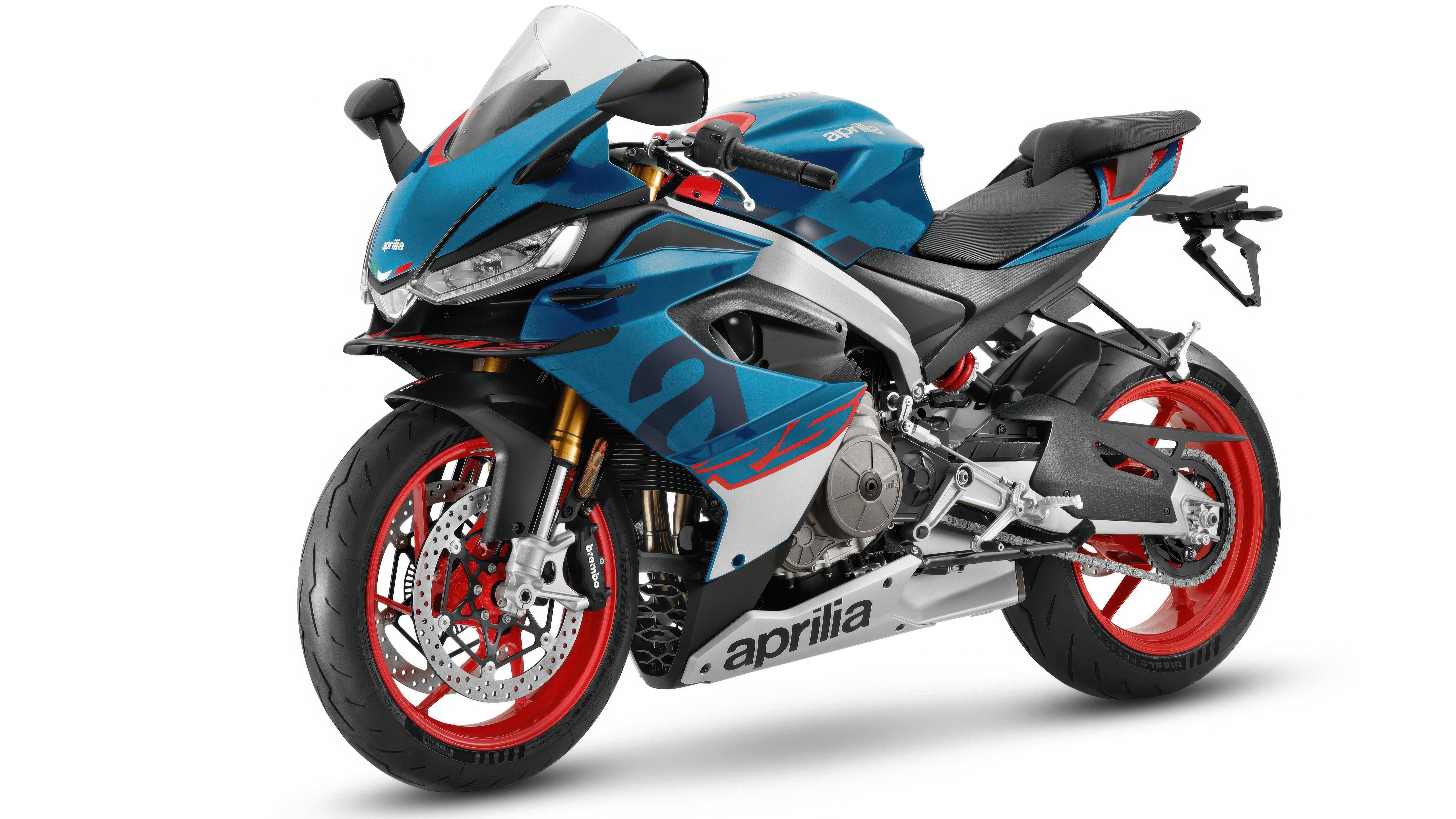 Aprilia RS 660, 2025, Weißer Hintergrund, Sportmotorräder, 5K