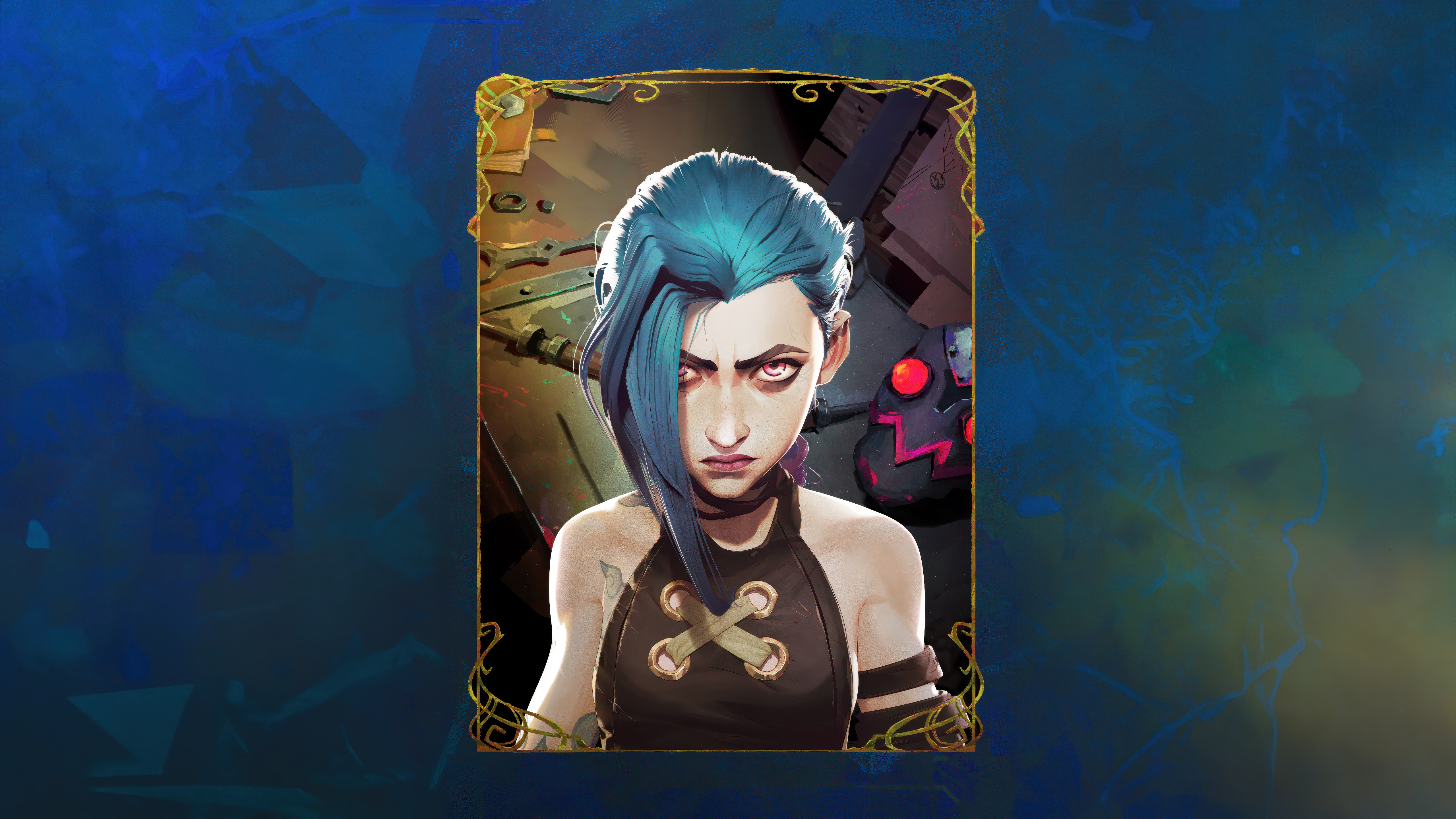 Arcane, Jinx, Arcane: League of Legends, Staffel 2, 5K, Blauer Hintergrund