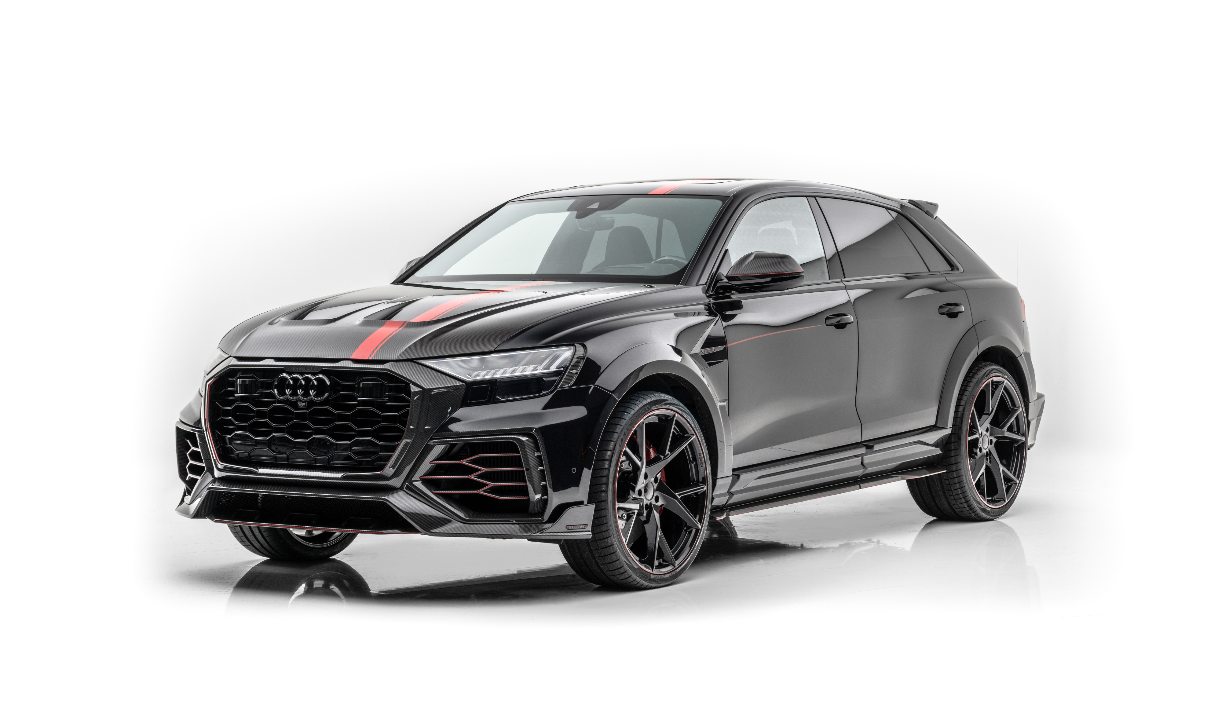 Audi RS Q8, Mansory, weißer Hintergrund, 2020