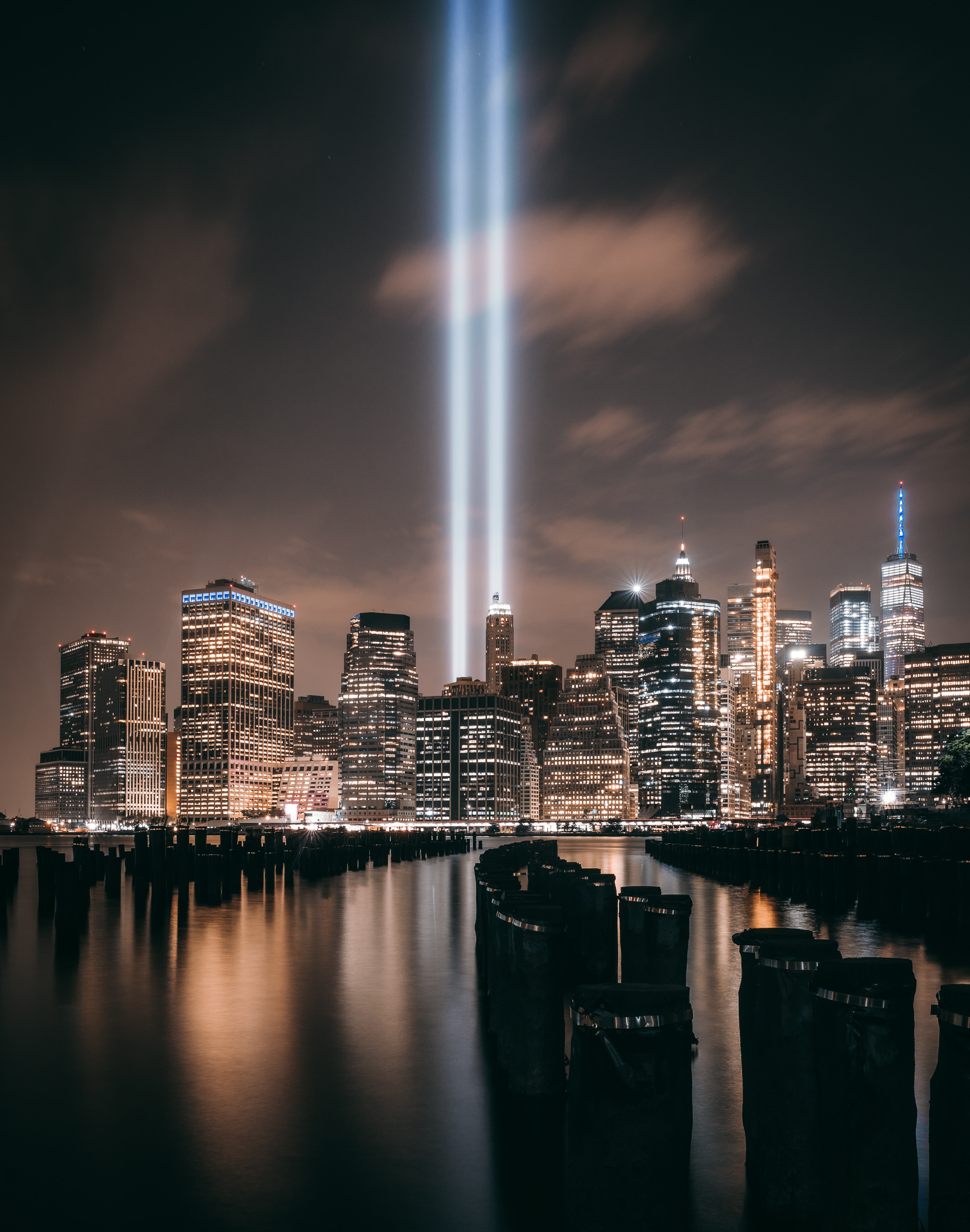 Brooklyn, Nacht, Stadtlandschaft, Stadtlichter, New York City, USA