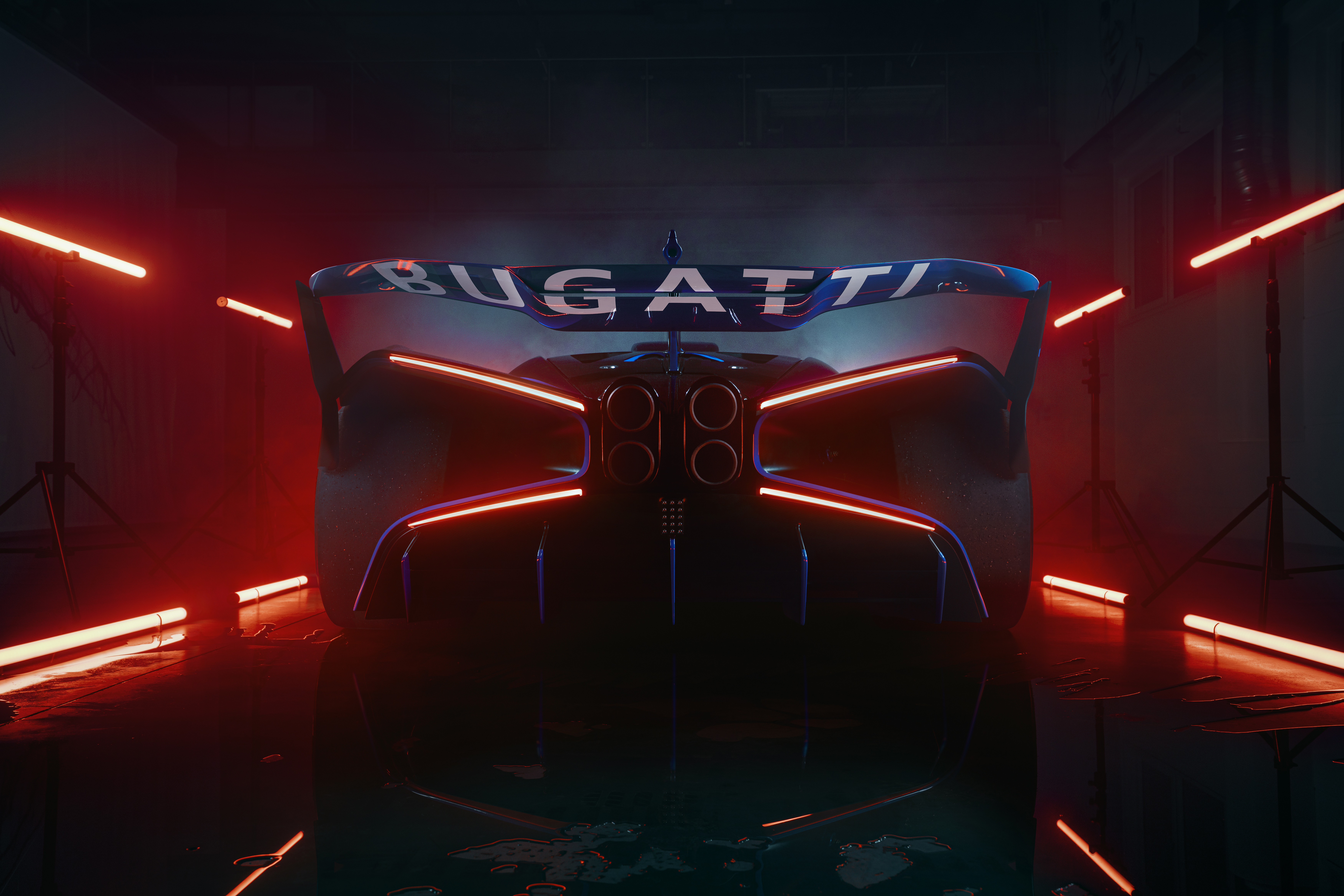 Bugatti Bolide, Heckansicht, Hypercars, 2021, 5K, 8K