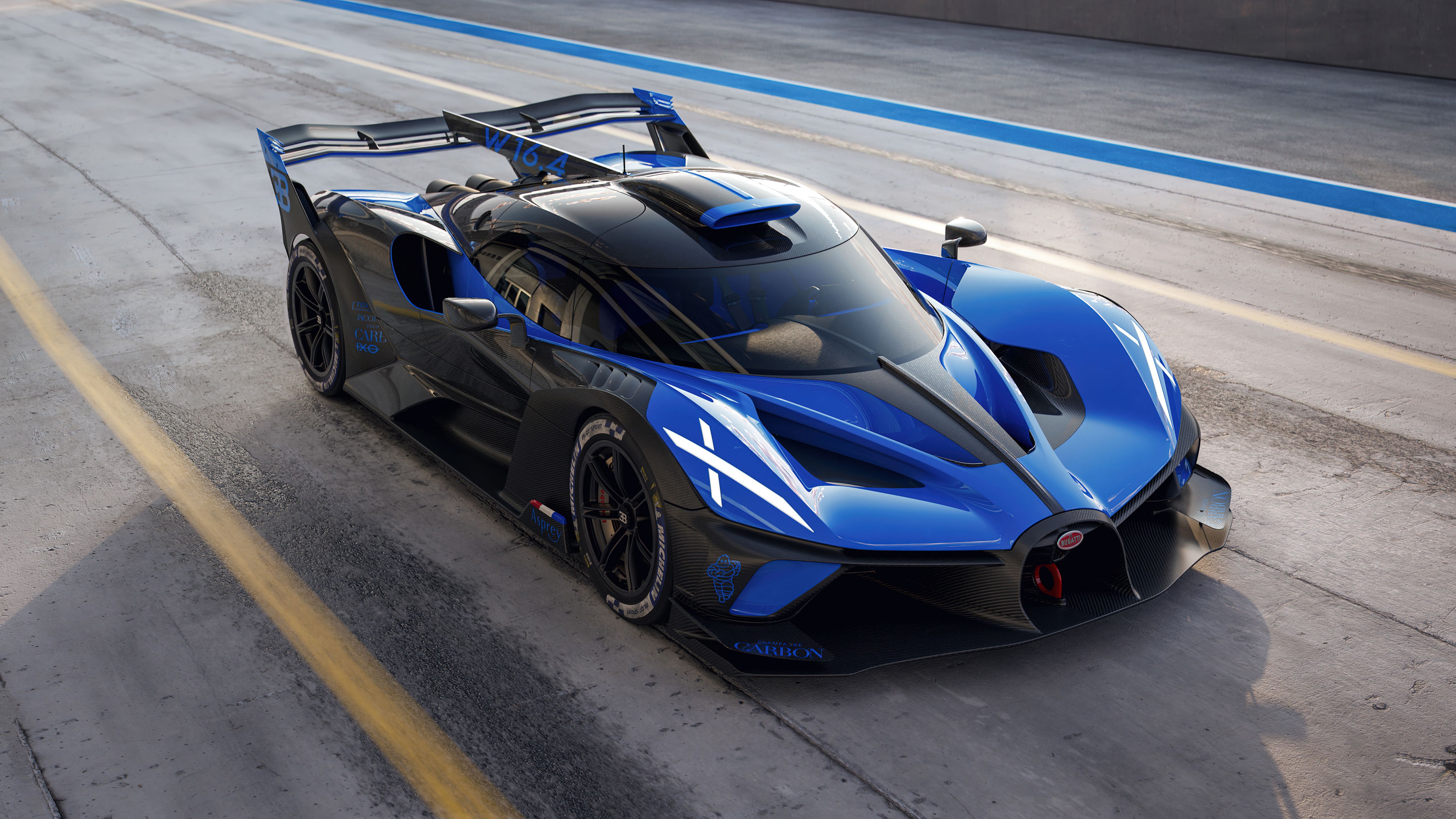Bugatti Bolide, Rennstrecke, 5K, Rennwagen