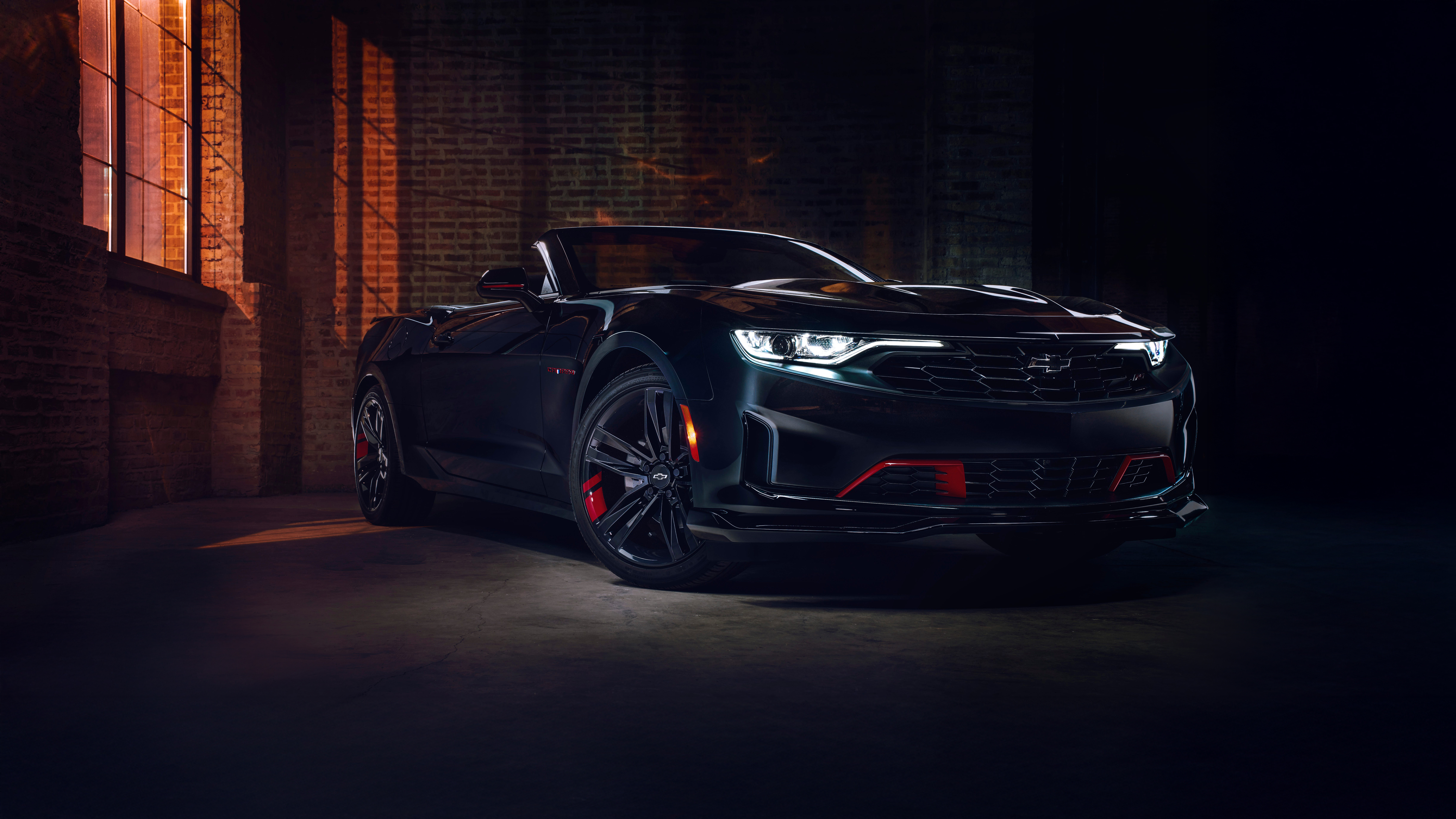 Chevrolet Camaro, Cabrio, 5K, 8K, dunkle Ästhetik