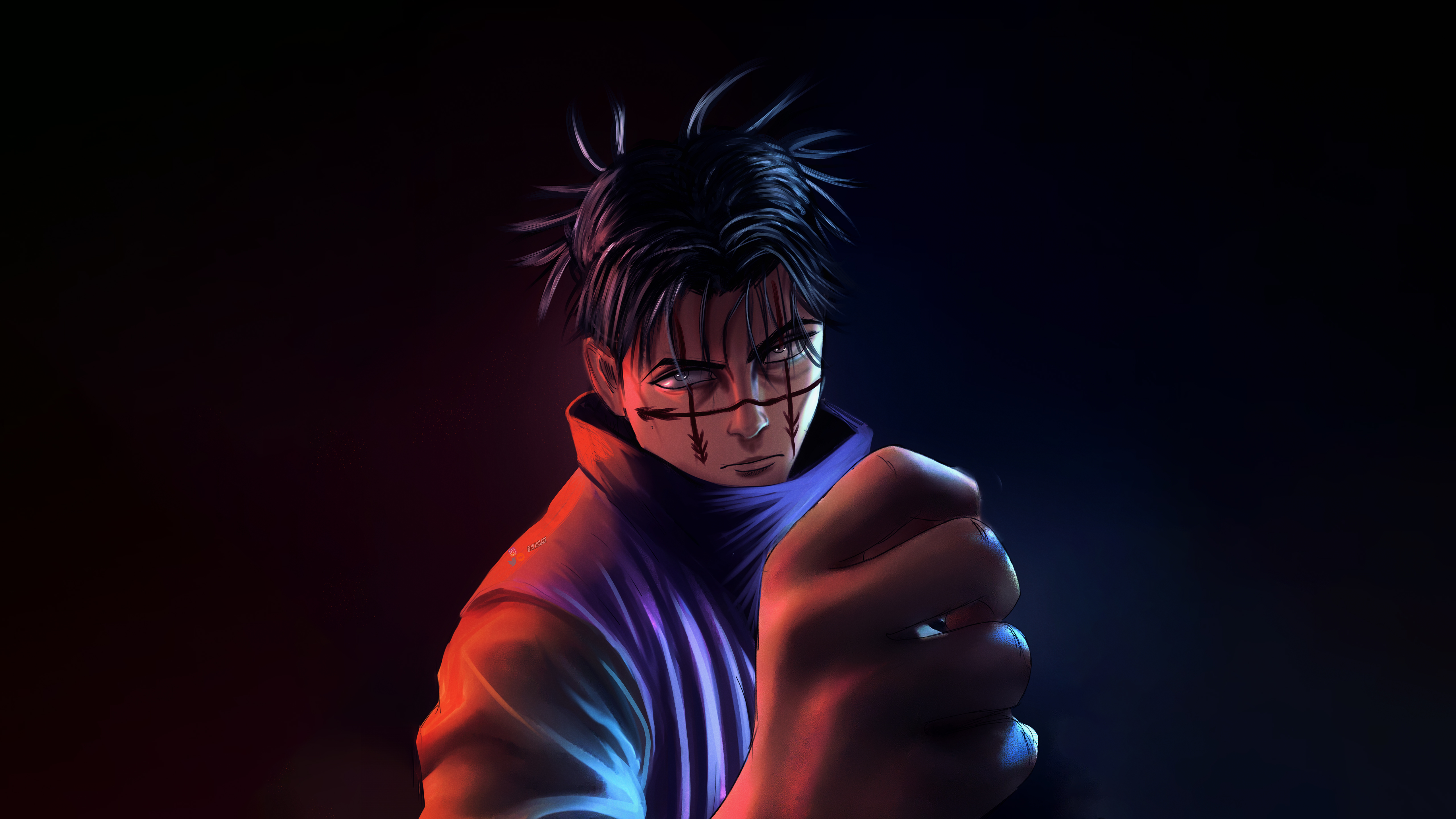 Choso, Dunkler Hintergrund, Jujutsu Kaisen, 5K