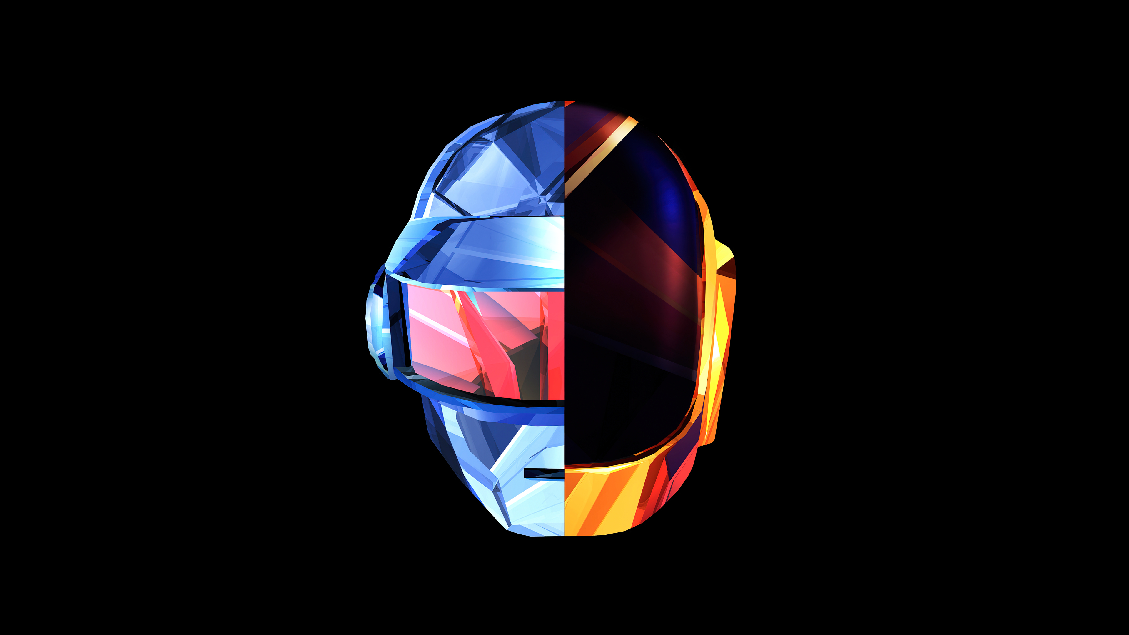 Daft Punk, Helm, Dunkler Hintergrund, Minimalistische Kunst, Schlicht
