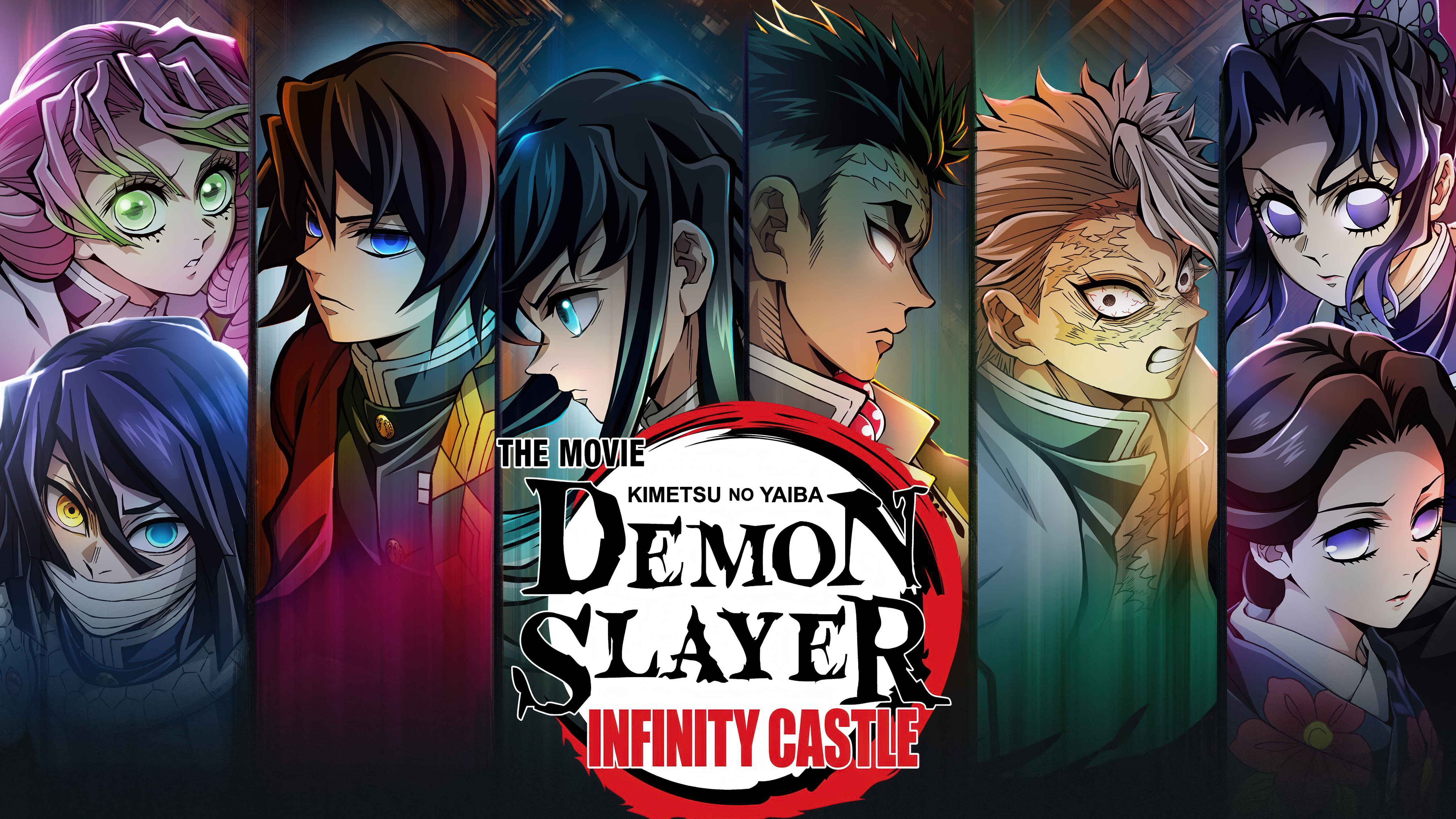 Demon Slayer: Kimetsu No Yaiba Infinity Castle, Key Art, Charakterposter, Anime-Film, 5K