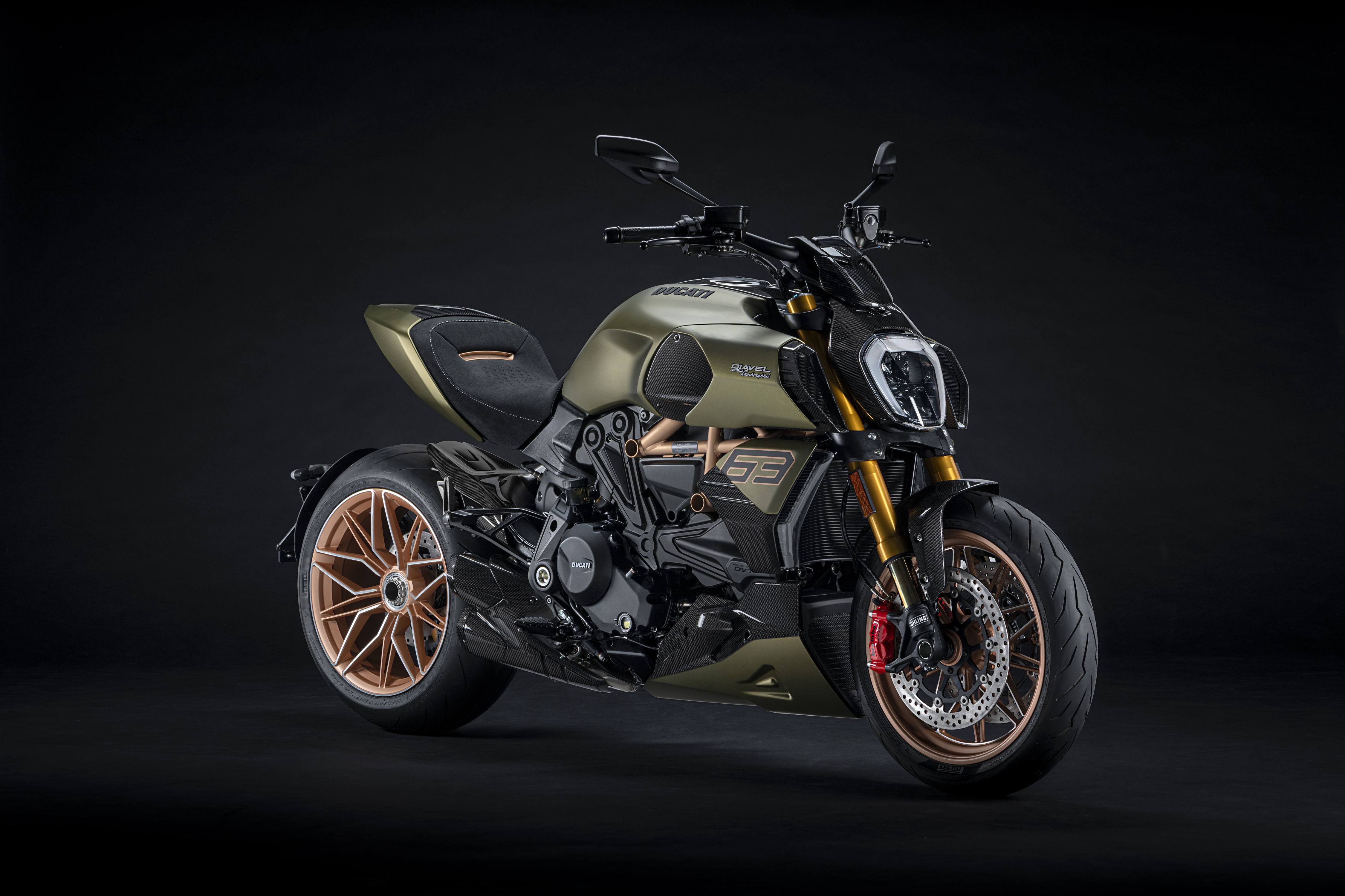 Ducati Diavel 1260 Lamborghini, Dunkler Hintergrund, 2021, 5K