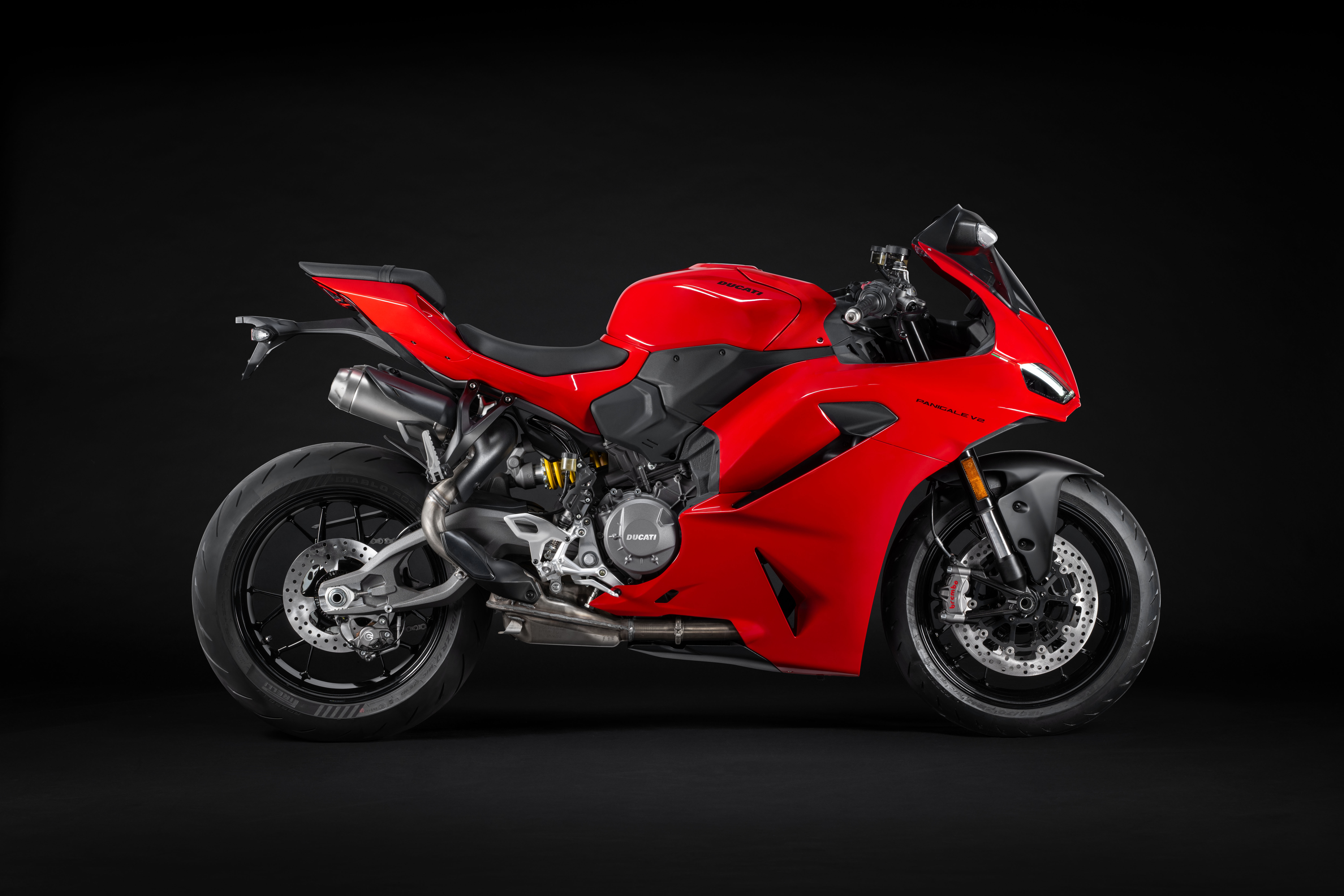 Ducati Panigale V2, 8K, 2025, 5K, Sportmotorräder, Dunkler Hintergrund