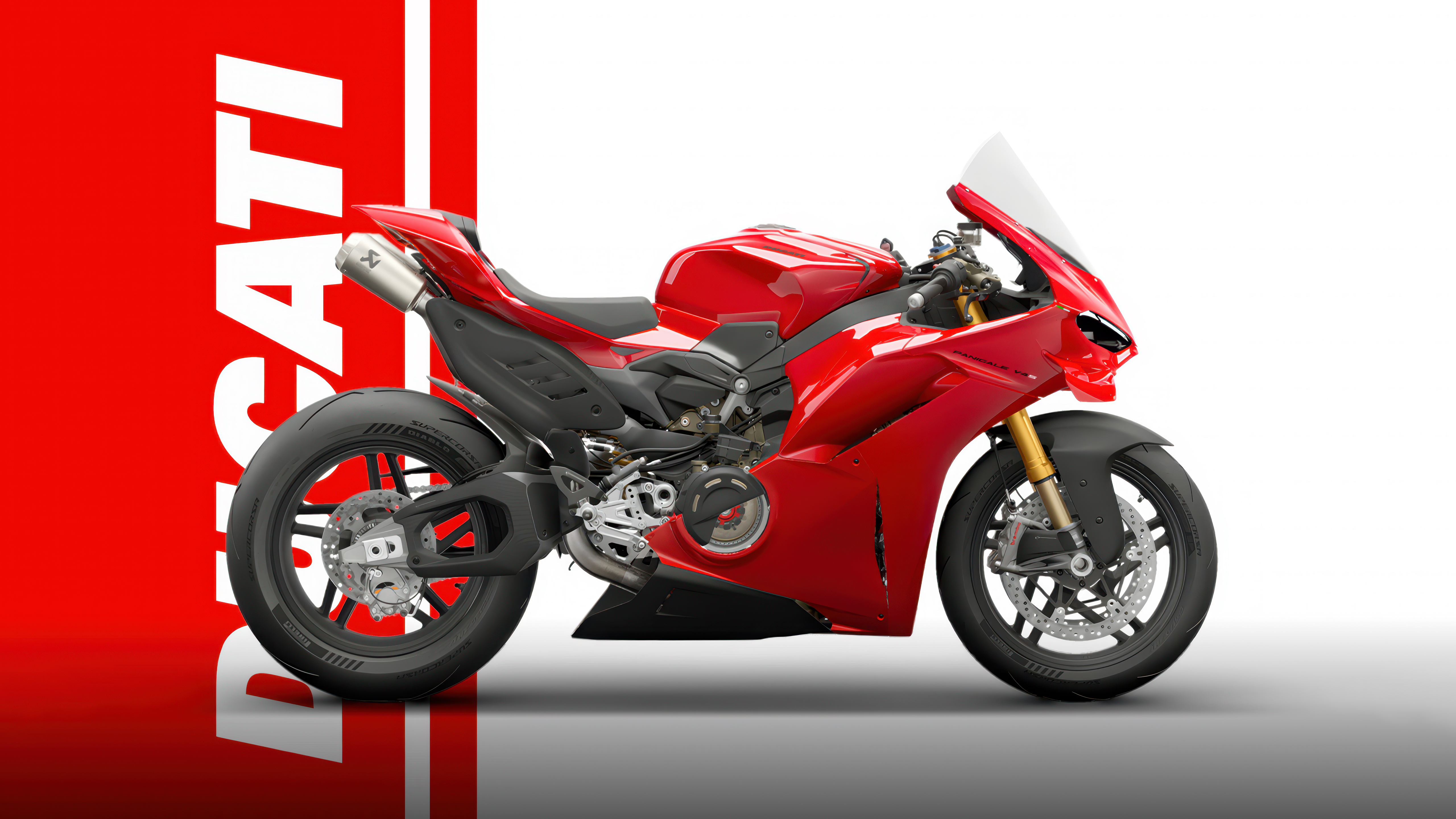 Ducati Panigale V4 S, Rote Ästhetik, 5K, Sportmotorräder