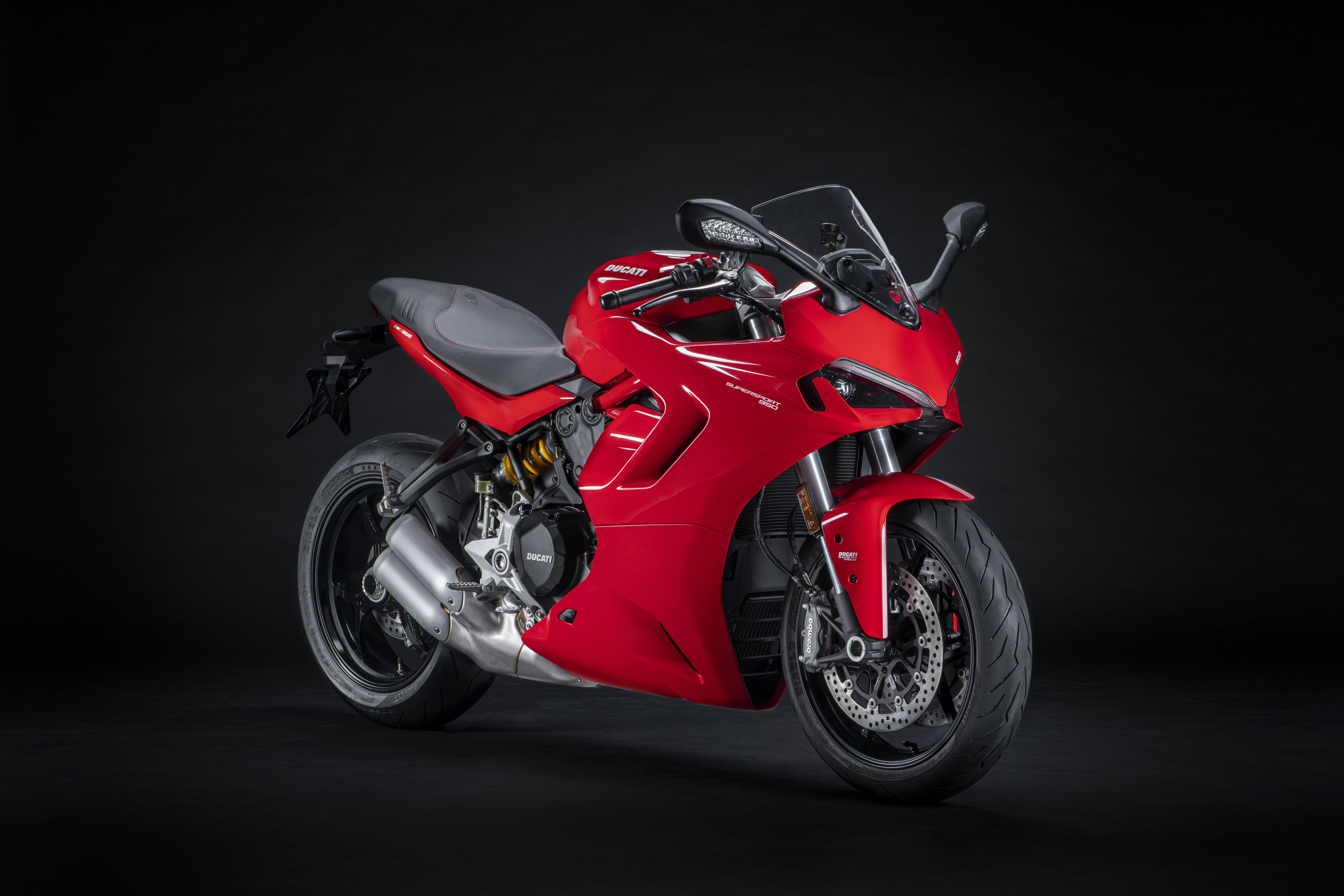 Ducati SuperSport 950, 5K, Sportmotorräder, Dunkler Hintergrund, 2021, 8K