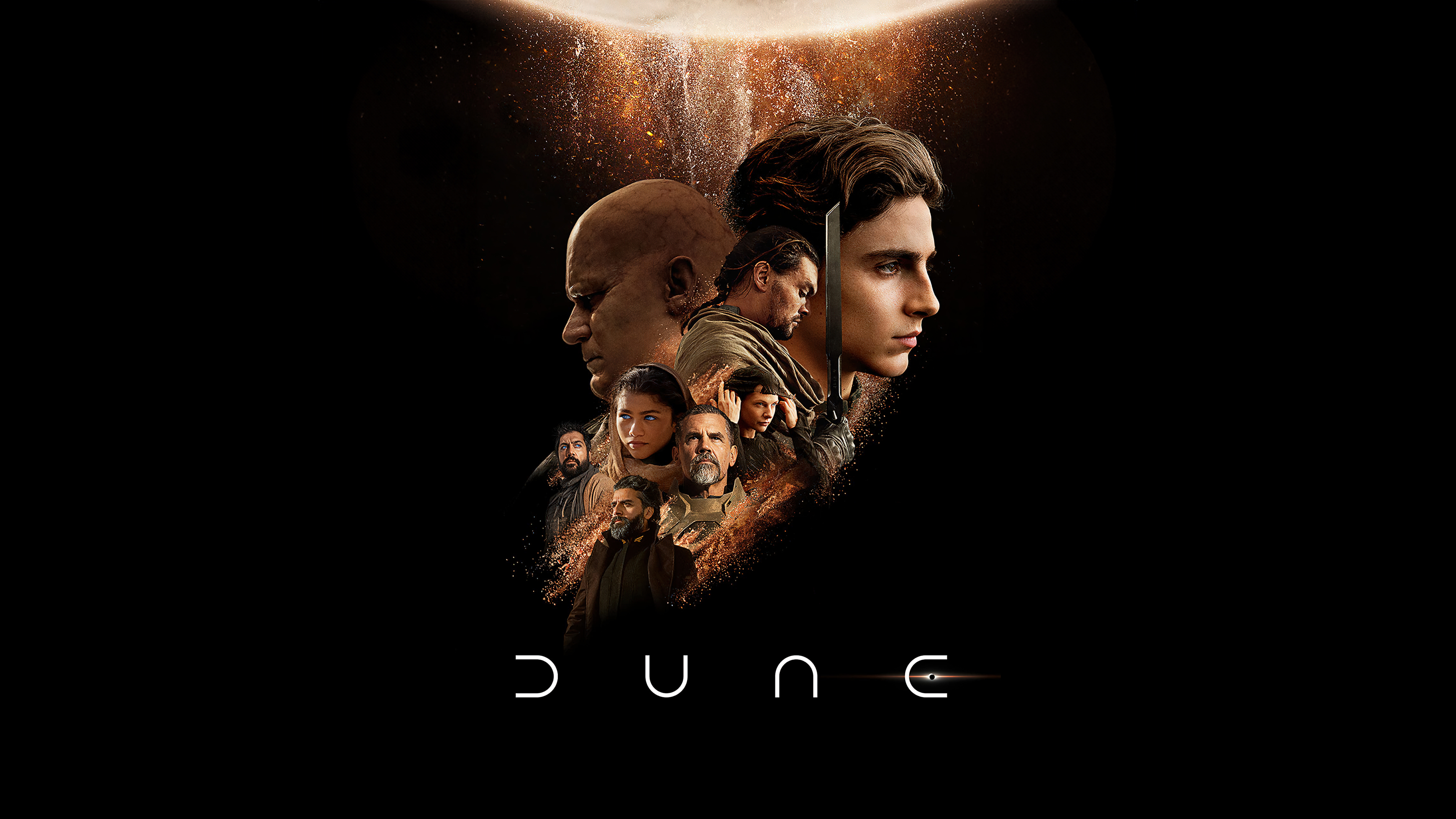 Dune, Schwarzer Hintergrund, Filmplakat, 5K