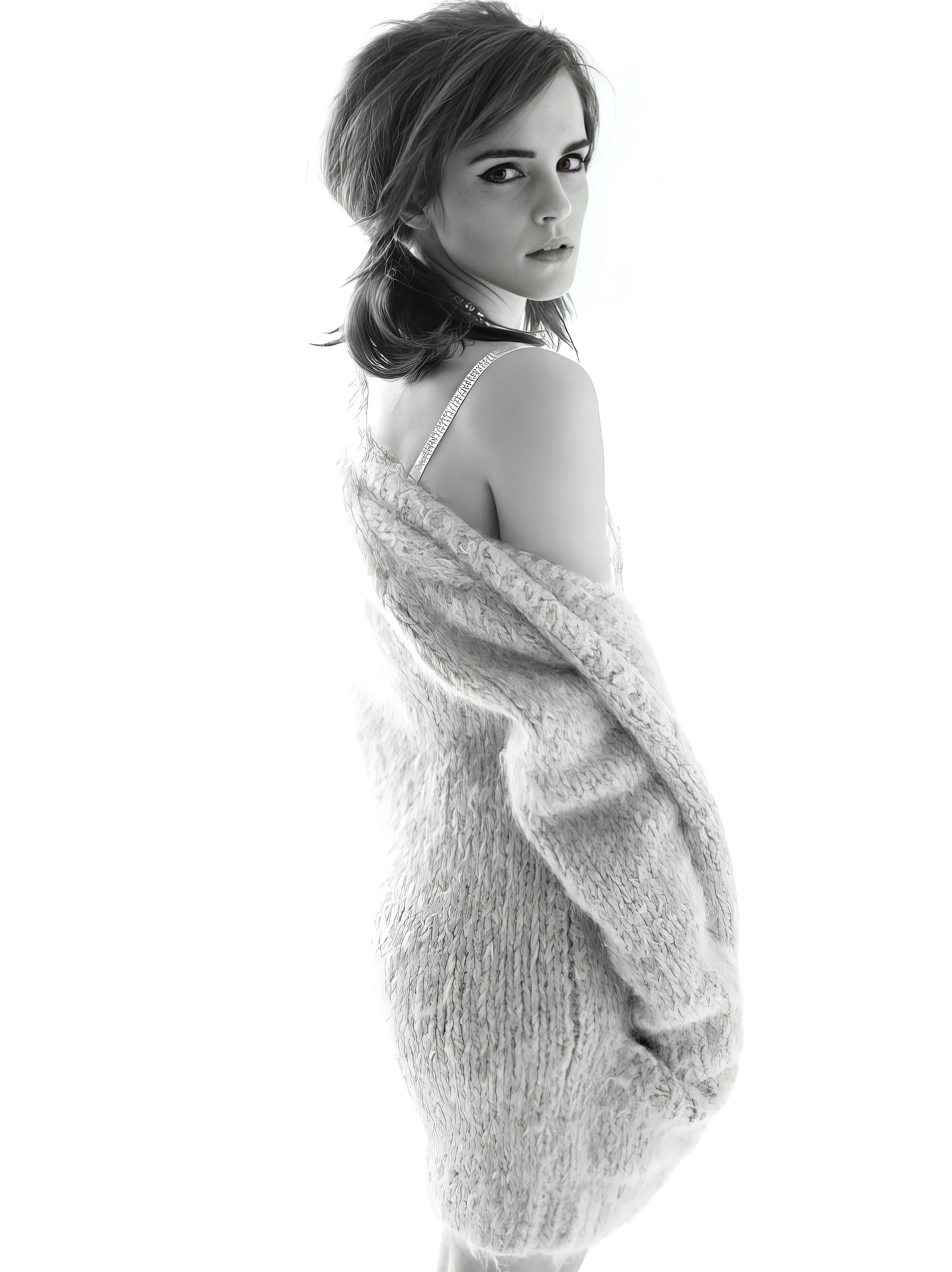 Emma Watson, Monochrom, Fotoshooting, 5K, Schwarz-Weiß