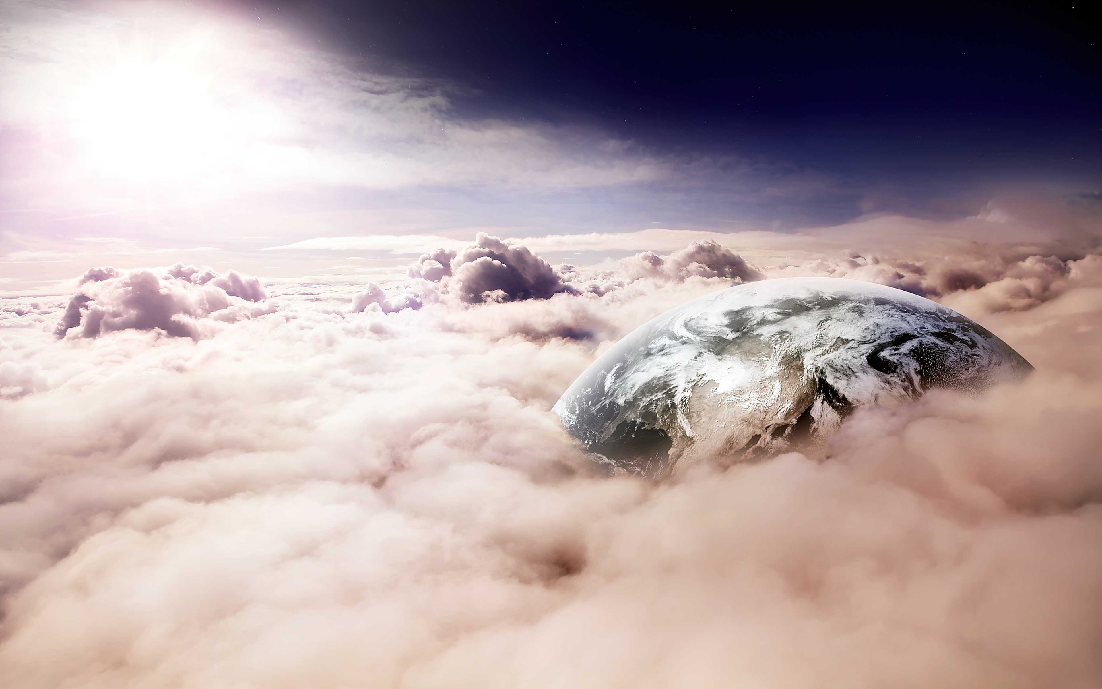 Erde, Wolken, Surreal, Star Trek, Digitale Komposition