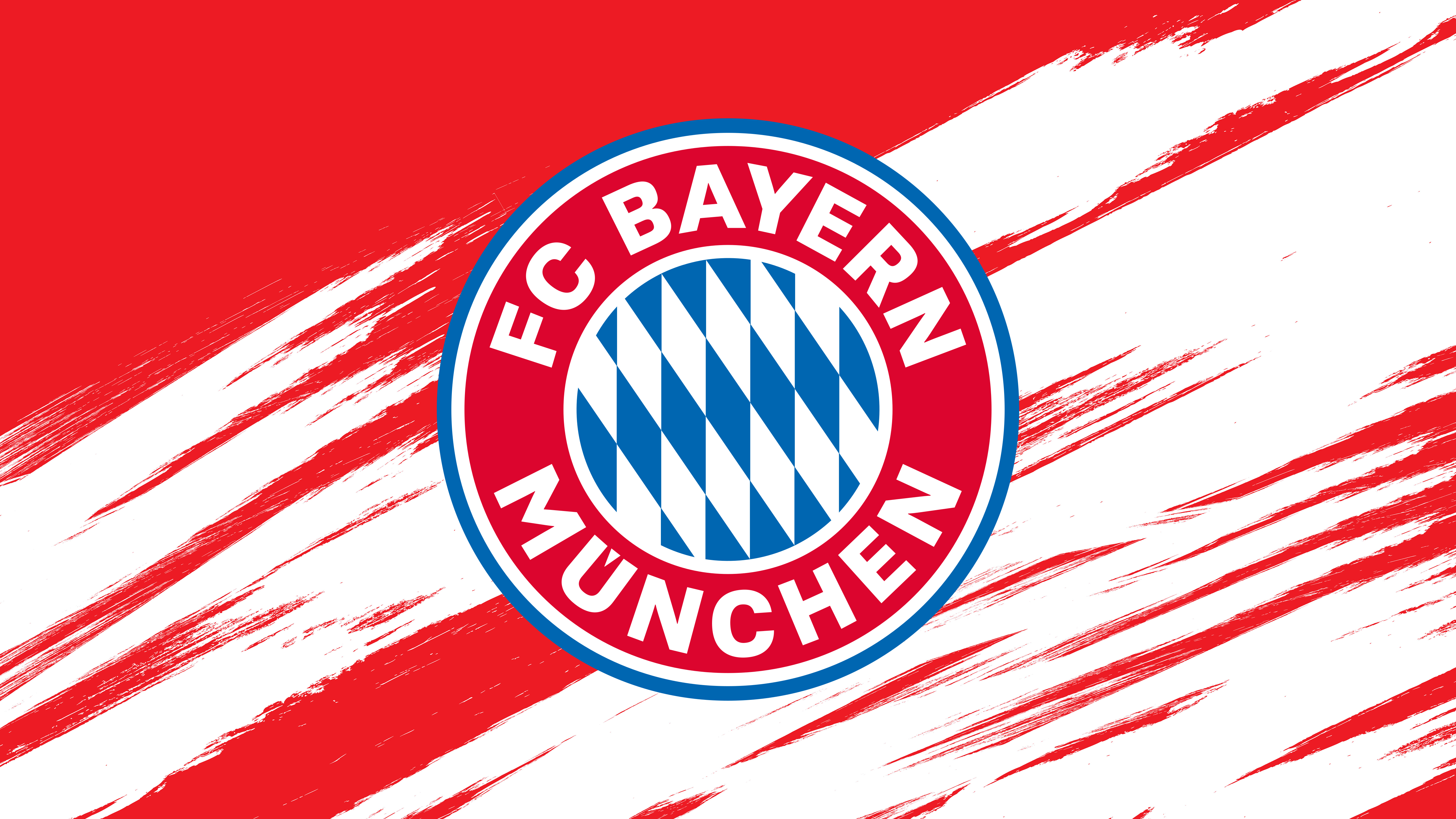 FC Bayern München, 5K, Fußballverein, Logo, roter Hintergrund