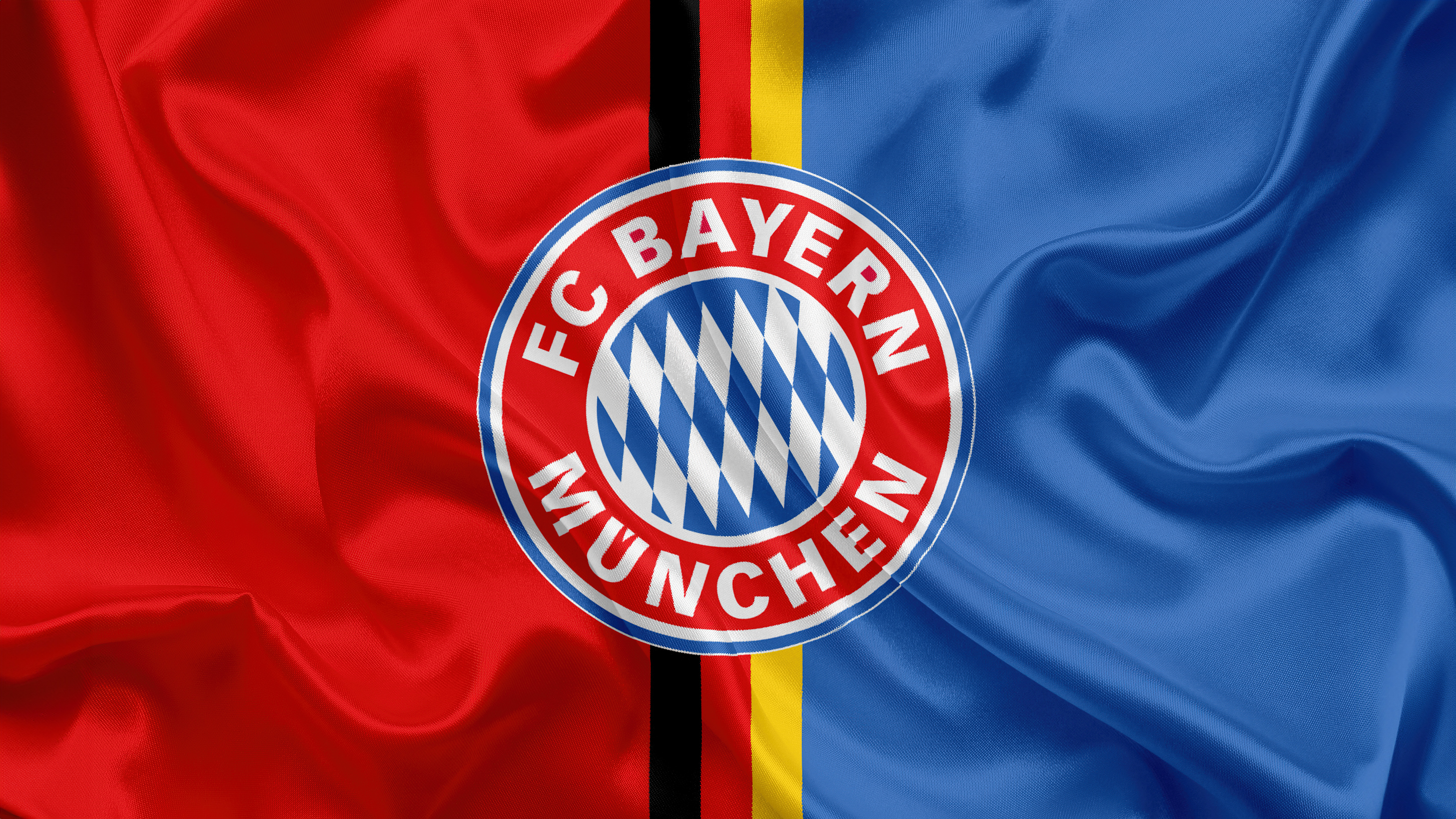 FC Bayern München, Flagge, Logo, Fußballverein, 5K