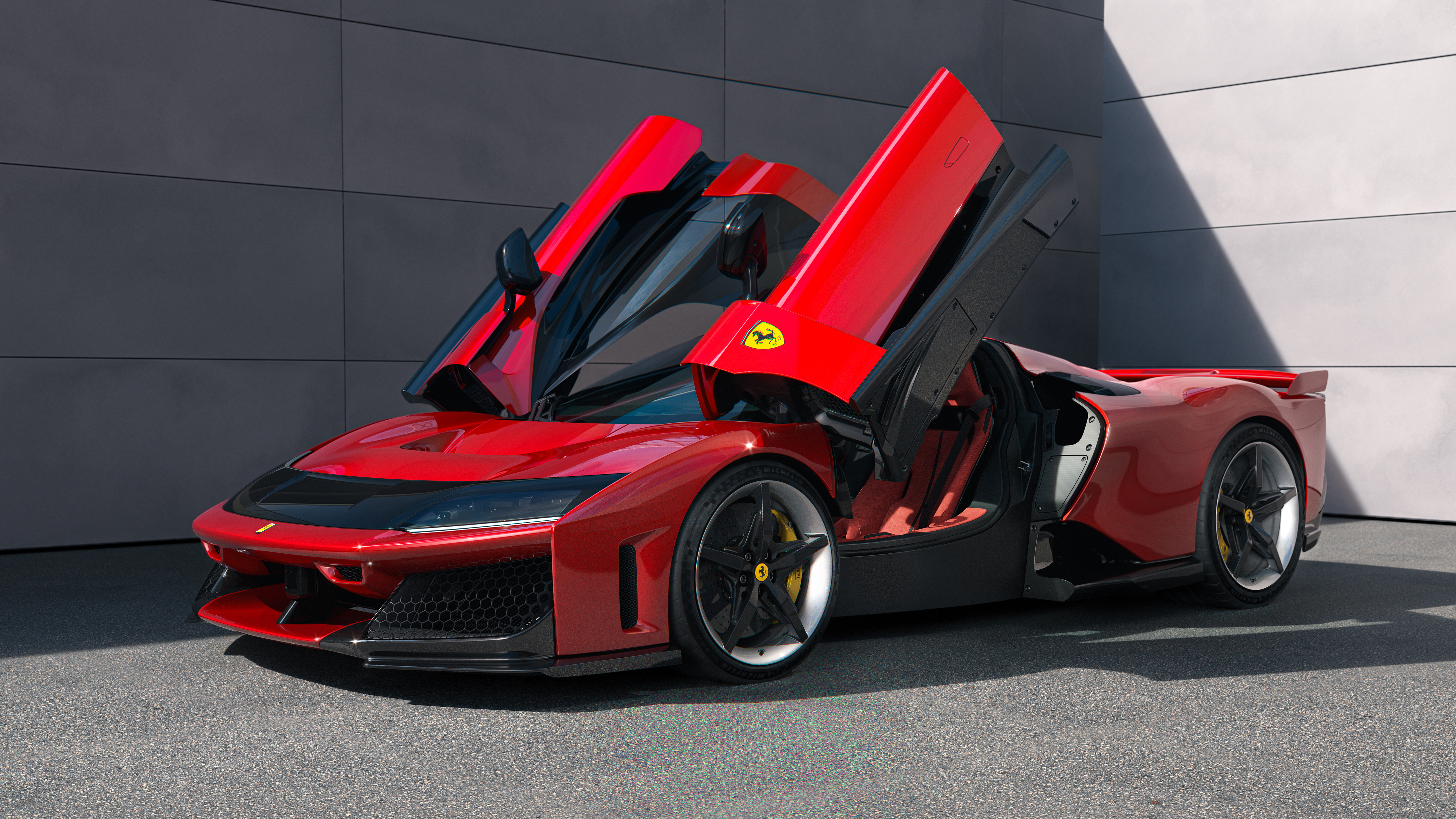 Ferrari F80, 2025, Supercars, Rote Autos, 5K