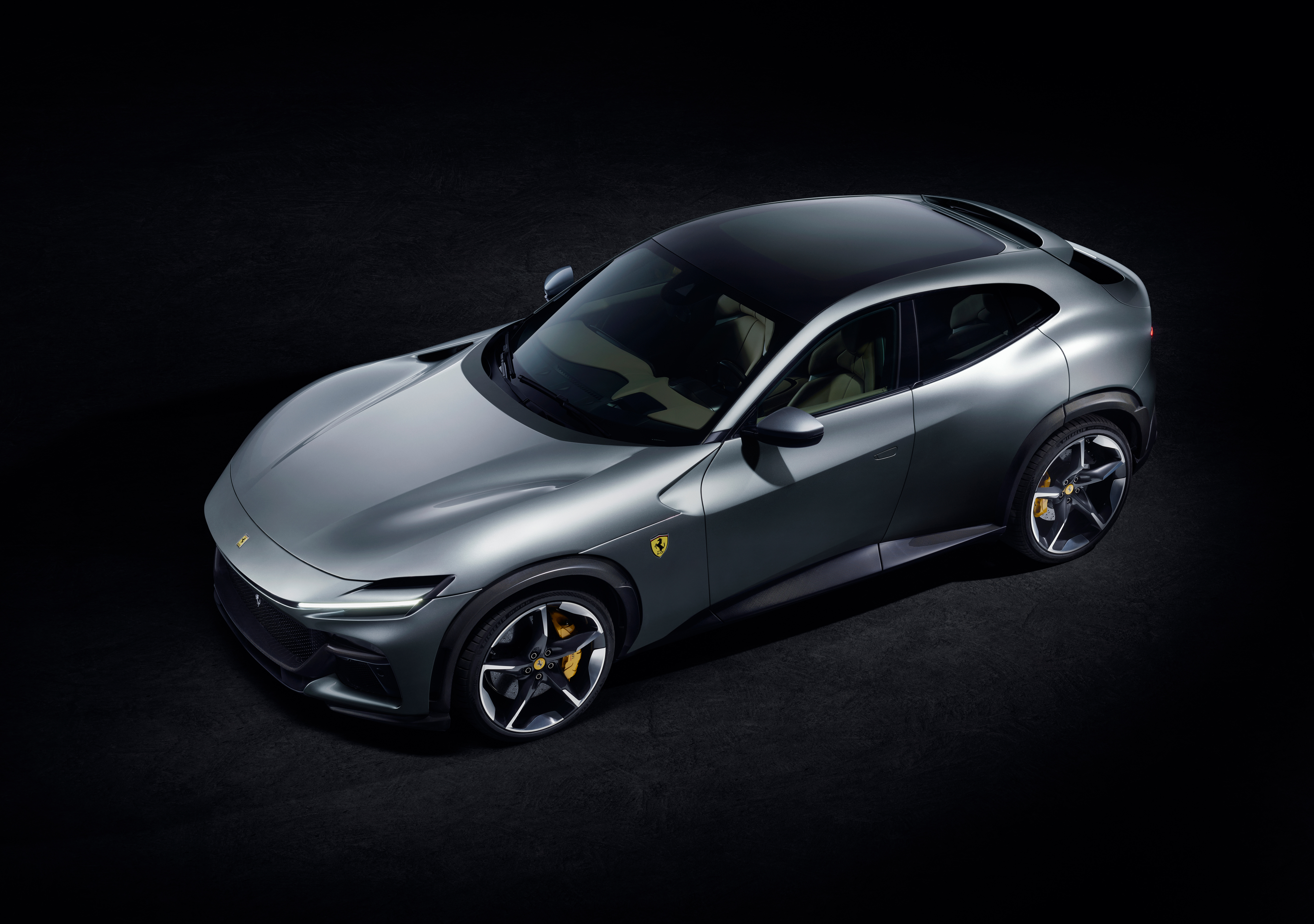 Ferrari Purosangue, 8K, SUV, Dunkler Hintergrund, 2022, 5K,