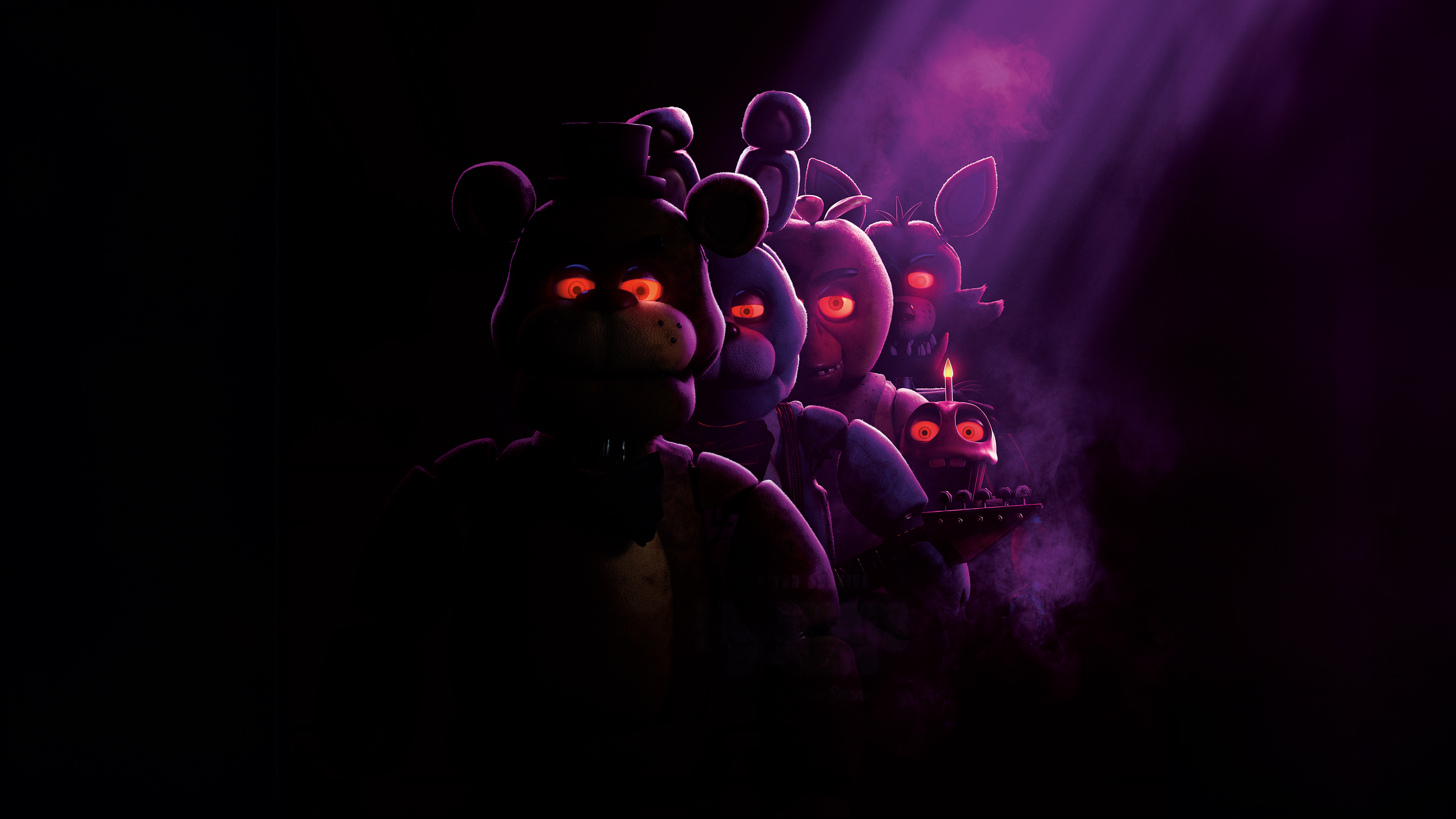 Five Nights at Freddy's, 8K, Filme 2023, Dunkler Hintergrund, 5K