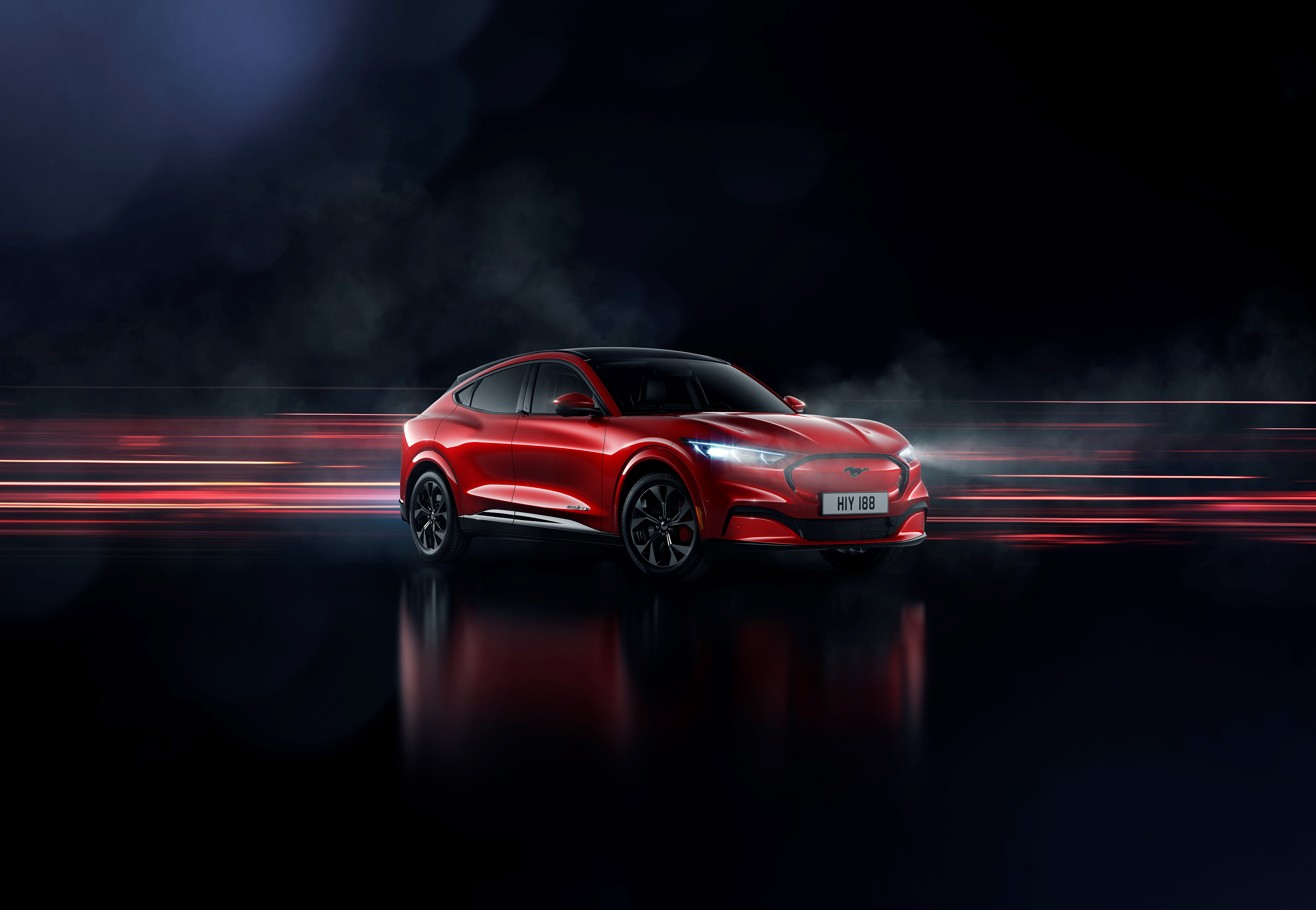 Ford Mustang Mach-E, Elektro-Crossover, Elektro-SUV, 2020, 5K, Dunkler Hintergrund