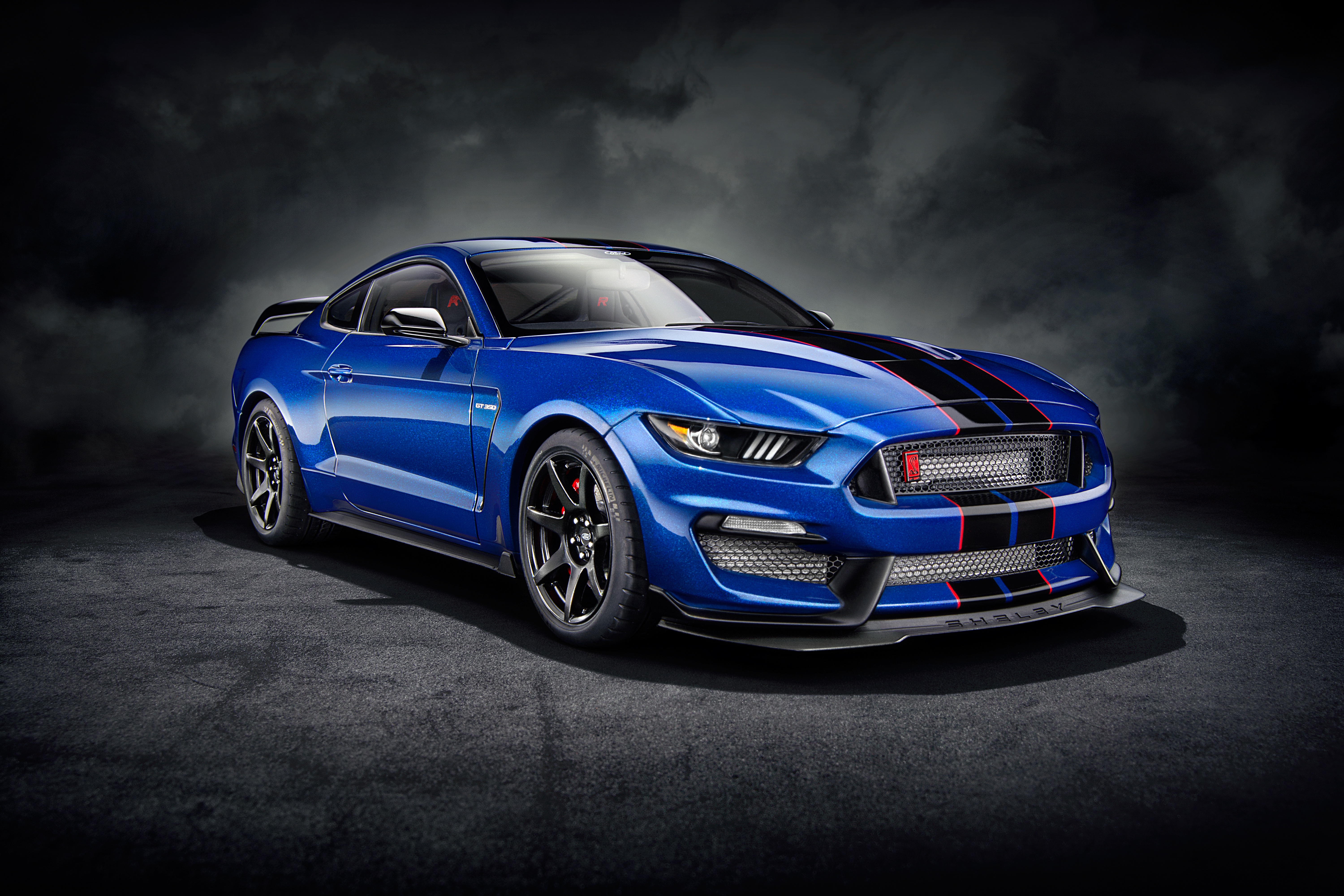Ford Mustang Shelby GT350, Sportwagen, 5K, Dunkler Hintergrund