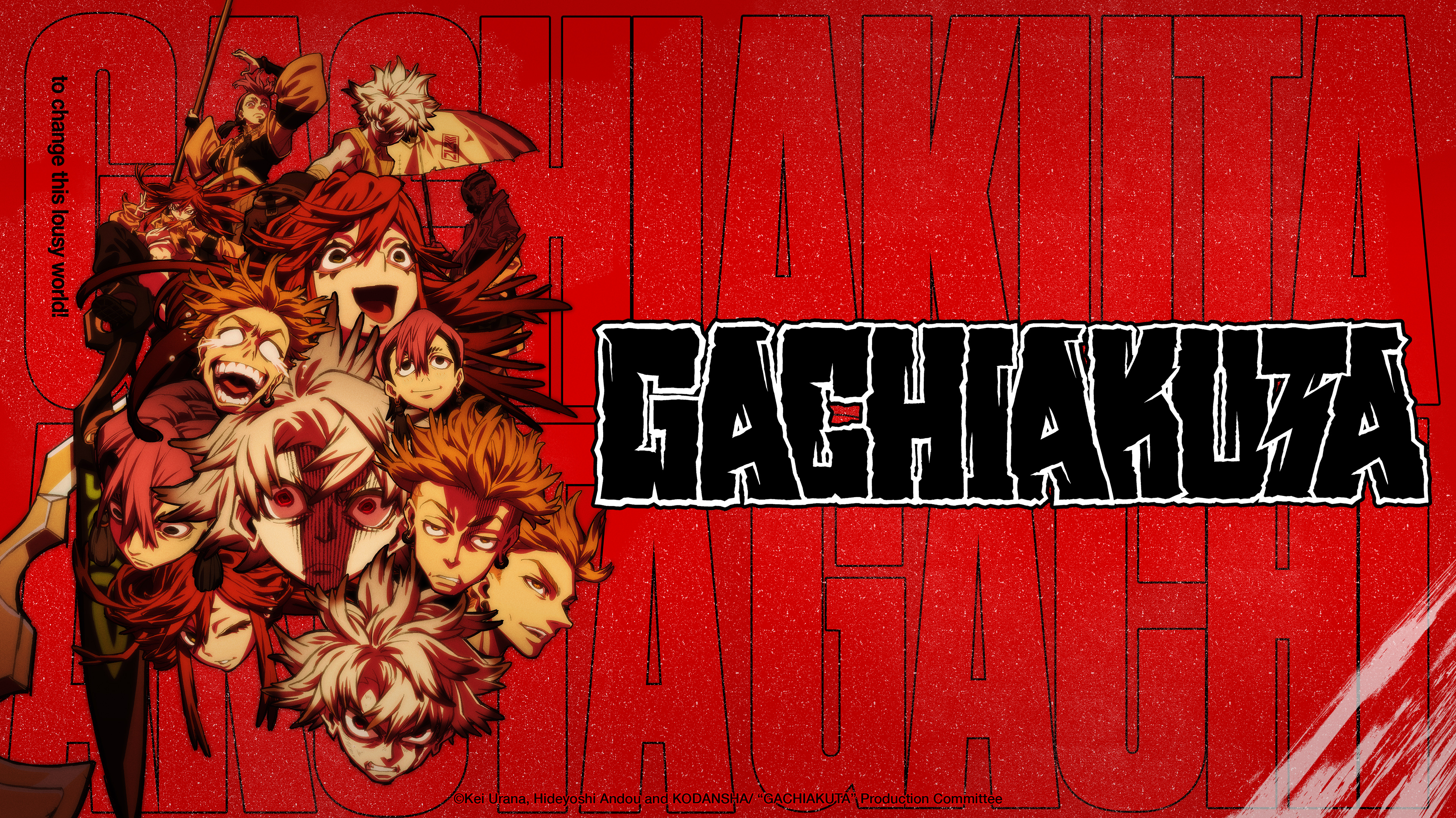 Gachiakuta, Anime-Poster, Manga-Serie, Rudo Surebrec, Serie von 2025, Anime-Serie, Roter Hintergrund