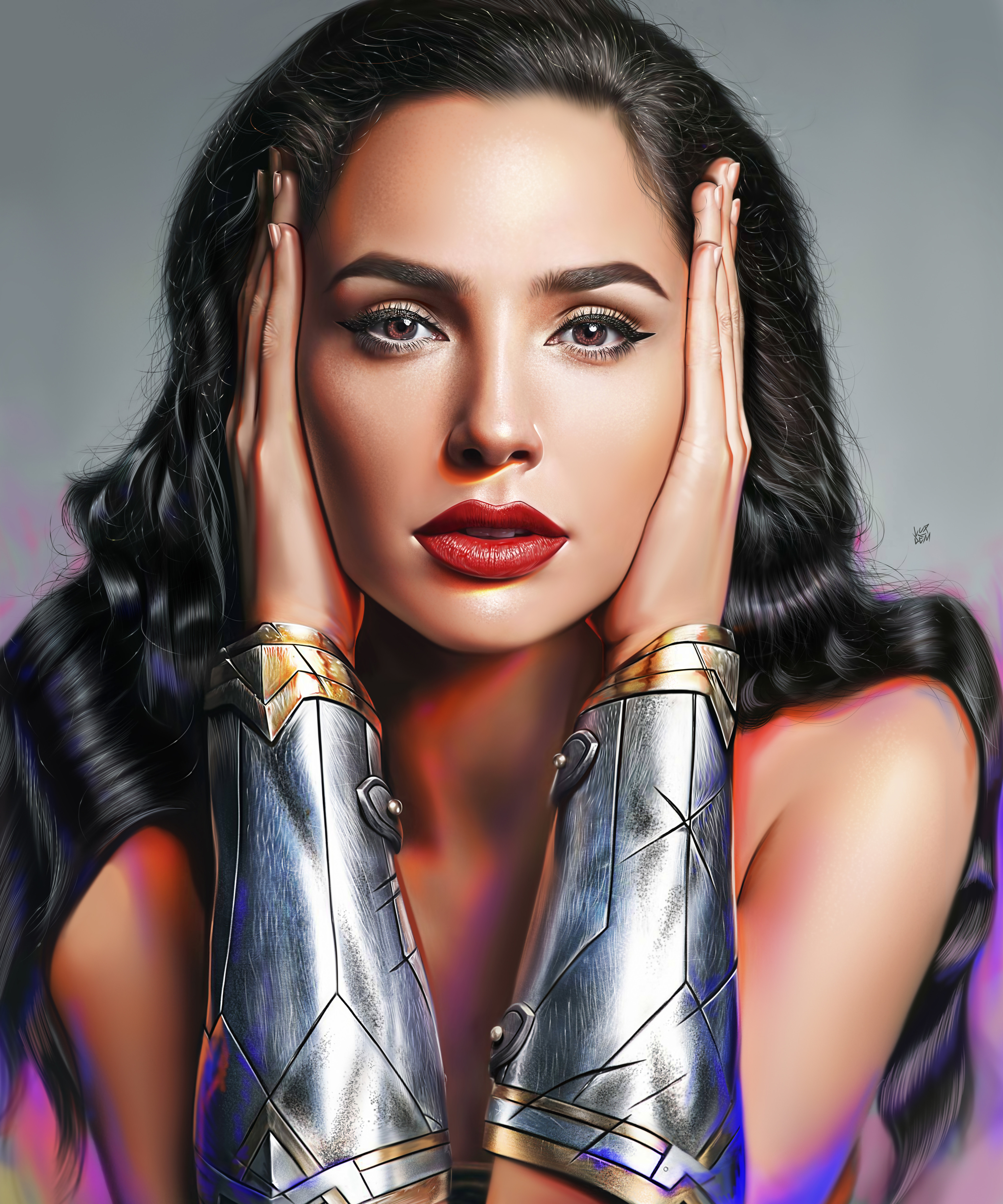 Gal Gadot, Wonder Woman, Porträt, Artwork, DC-Superhelden, Diana Prince