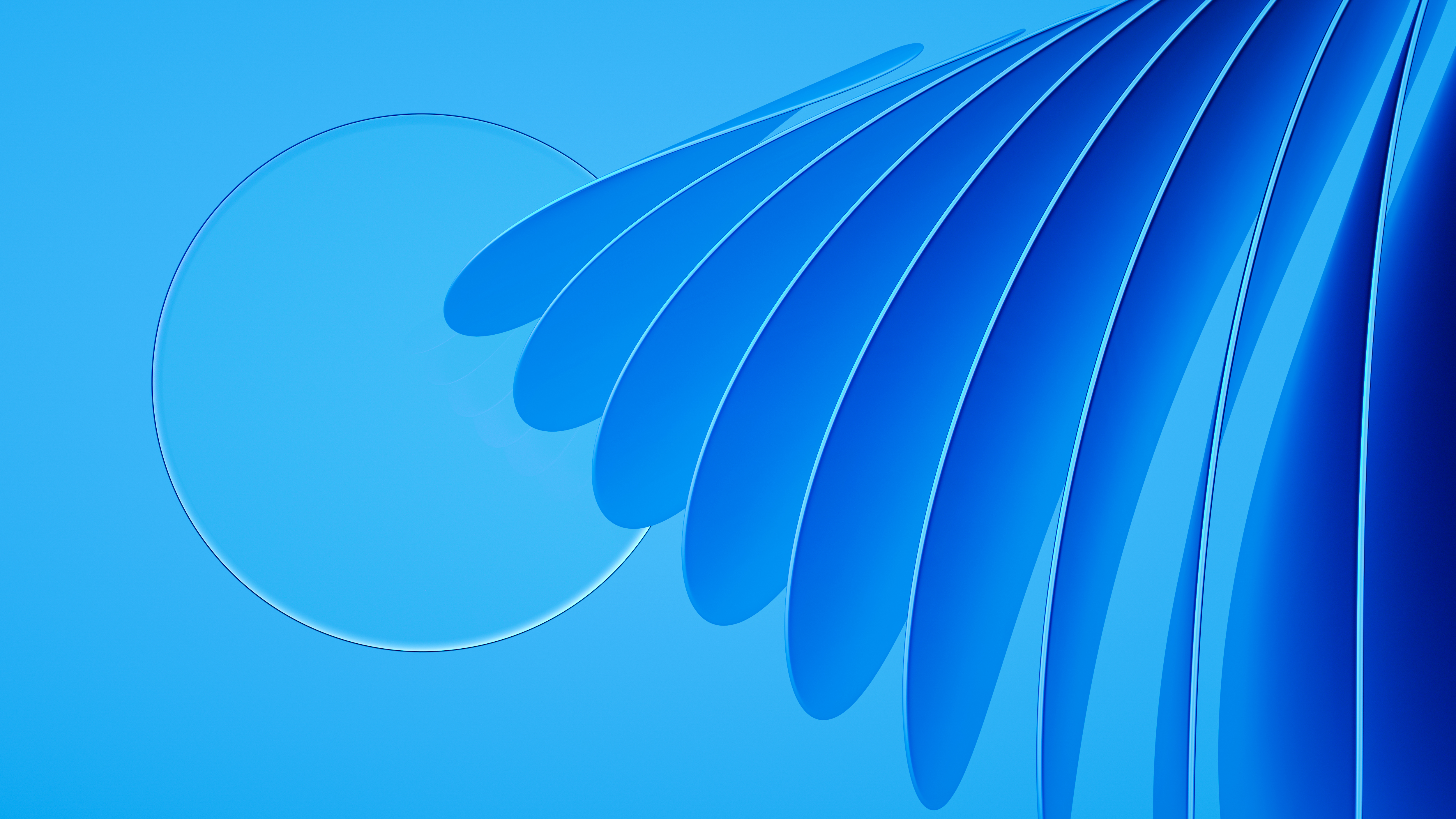Glas, geometrisch, abstrakter Hintergrund, blauer Hintergrund, 5K