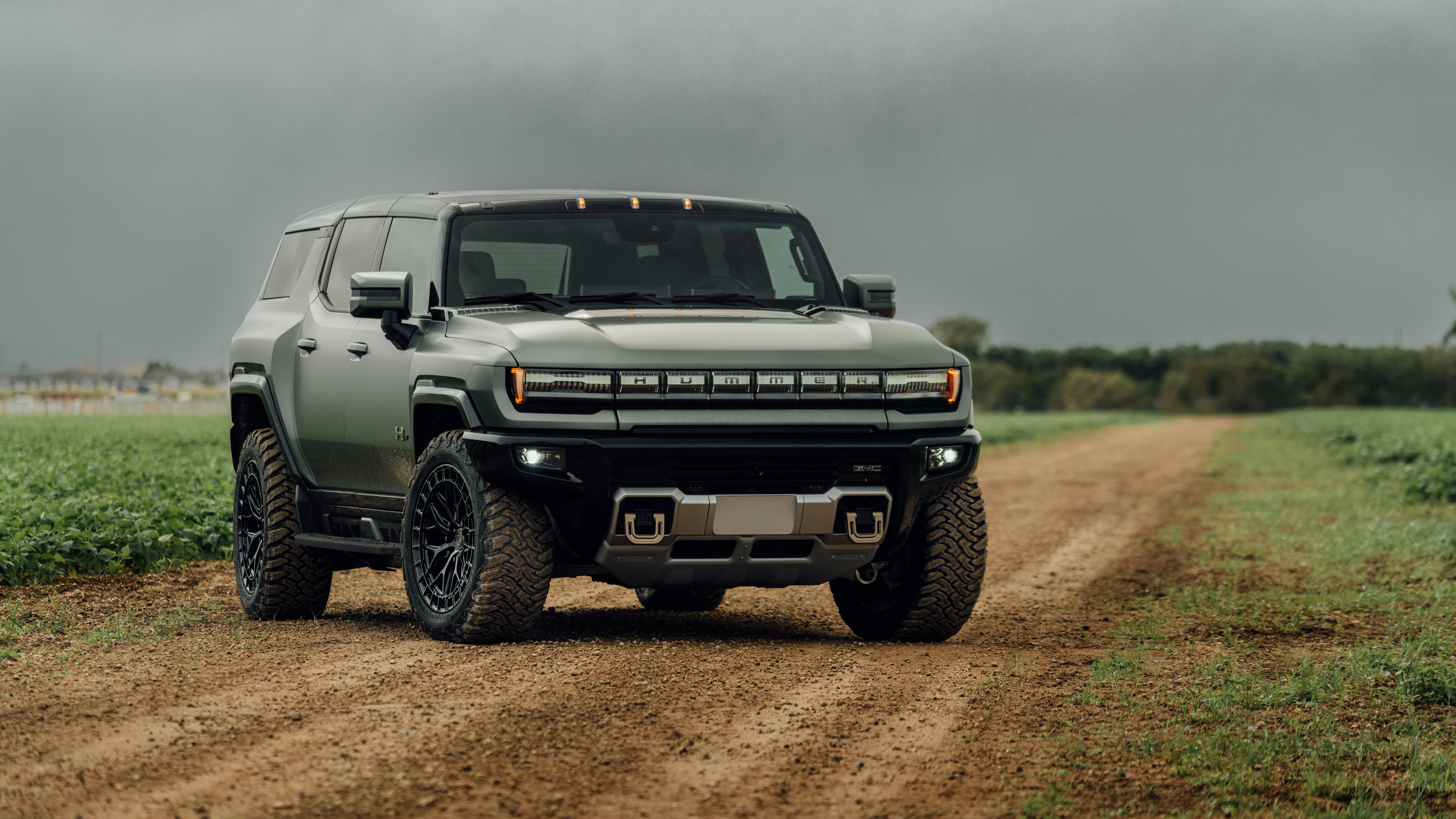 GMC Hummer EV, Draußen, 5K, 8K, Feldweg