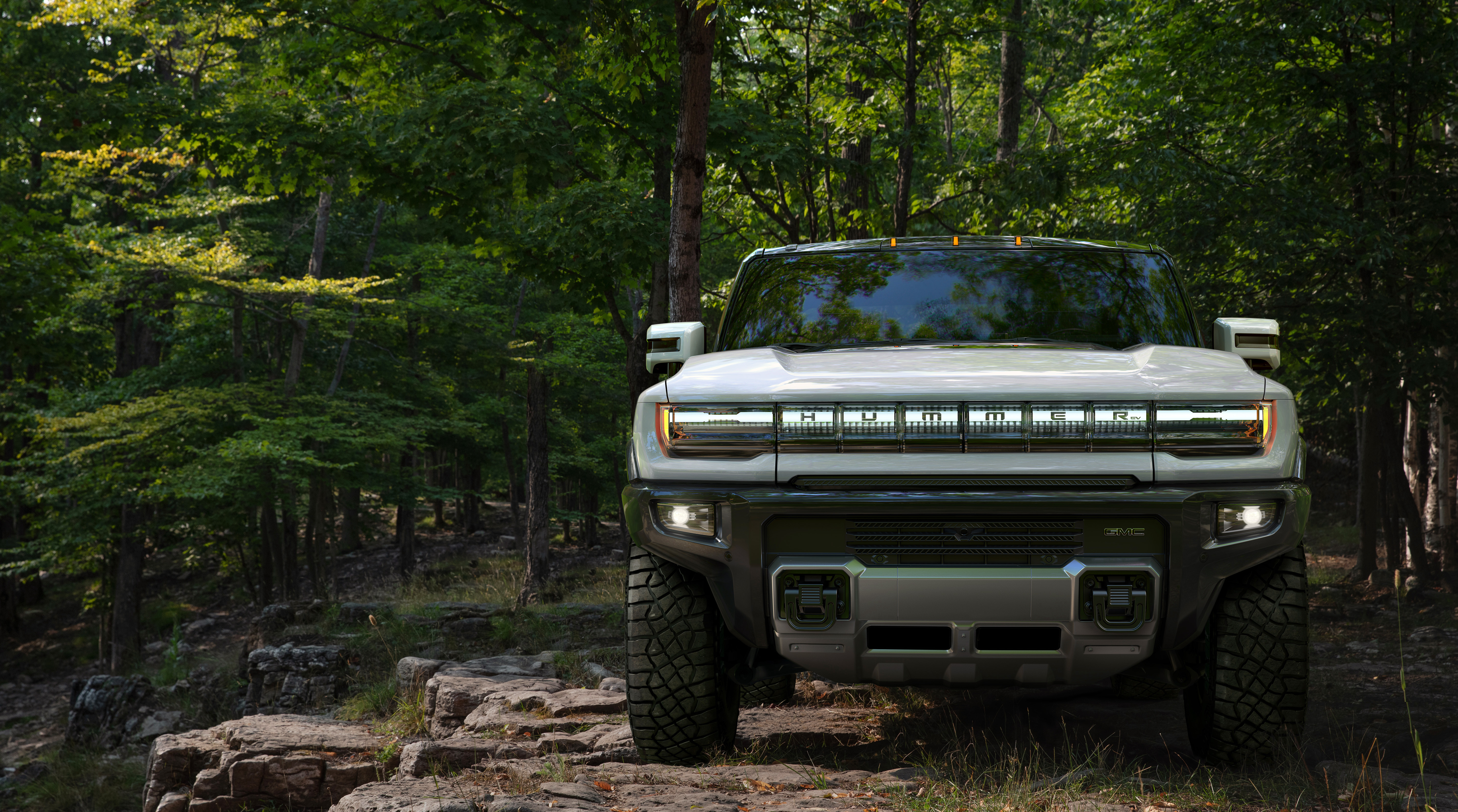 GMC Hummer EV, Elektro-SUV, Elektro-Trucks, Luxus-SUV, Wald, 2022, 5K