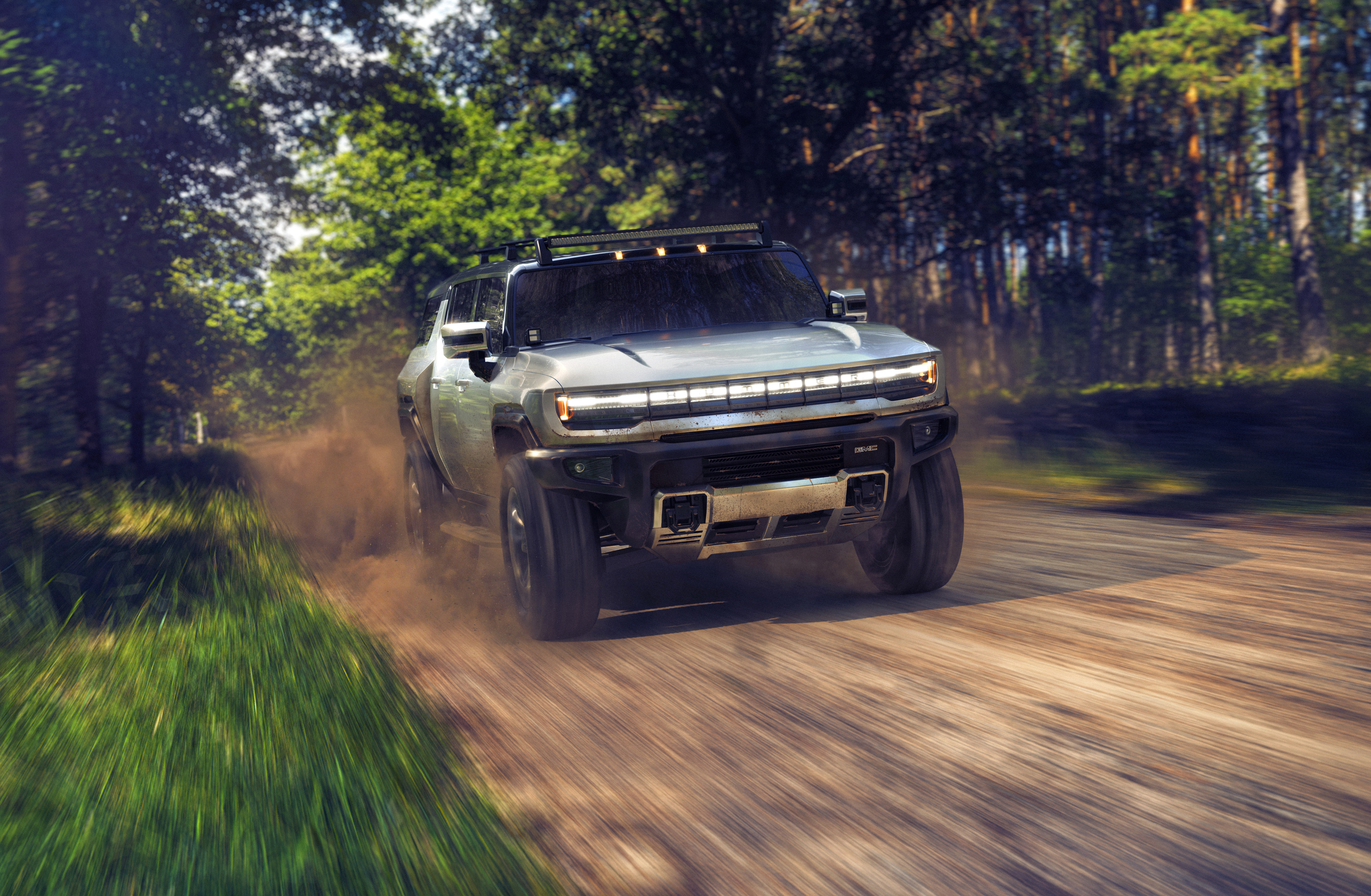 GMC Hummer EV, Feldweg, Elektro-Pickup, 2024, 5K