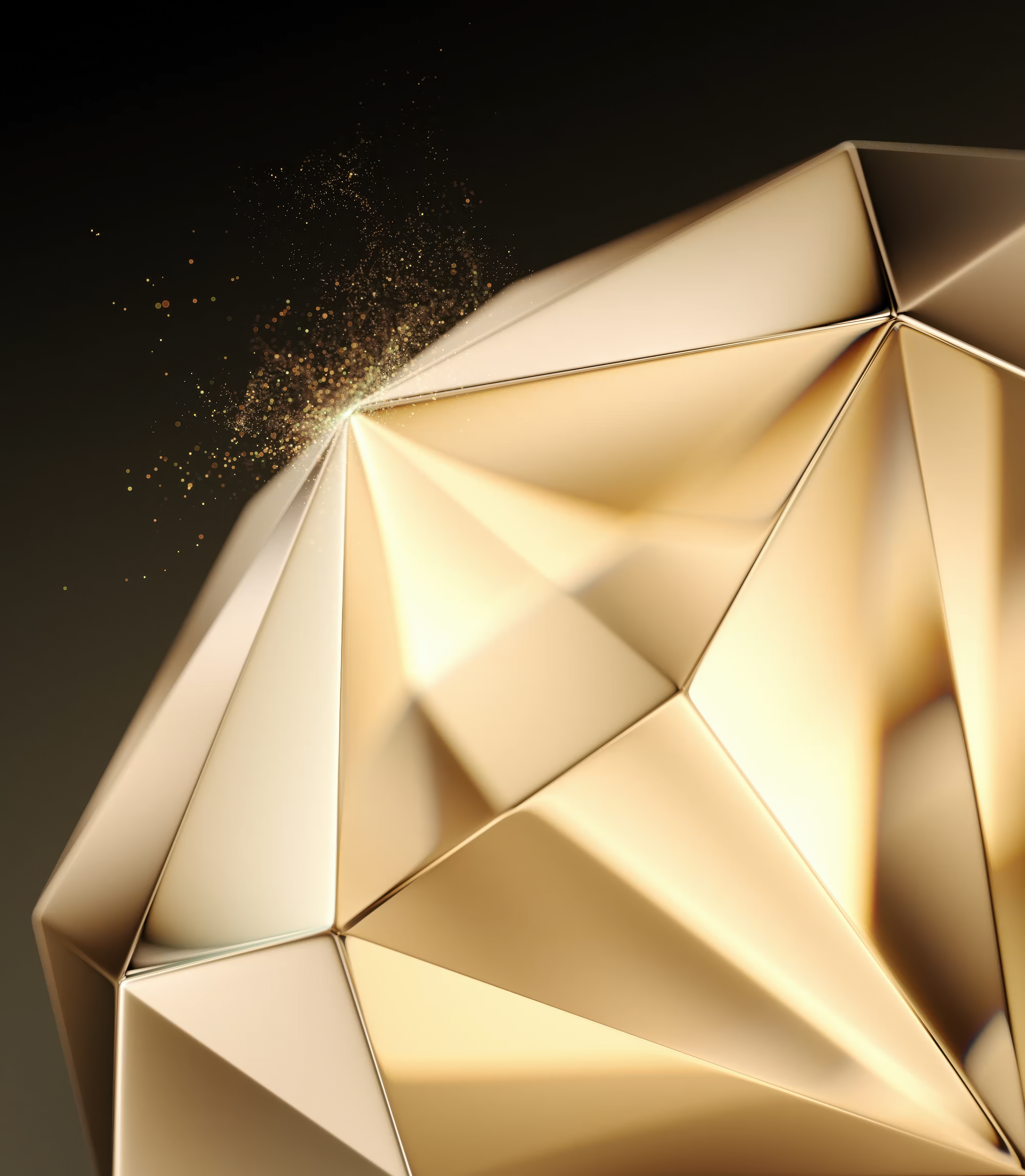Golden, Diamant, Tecno Phantom V Fold 2 Stock, Dunkler Hintergrund