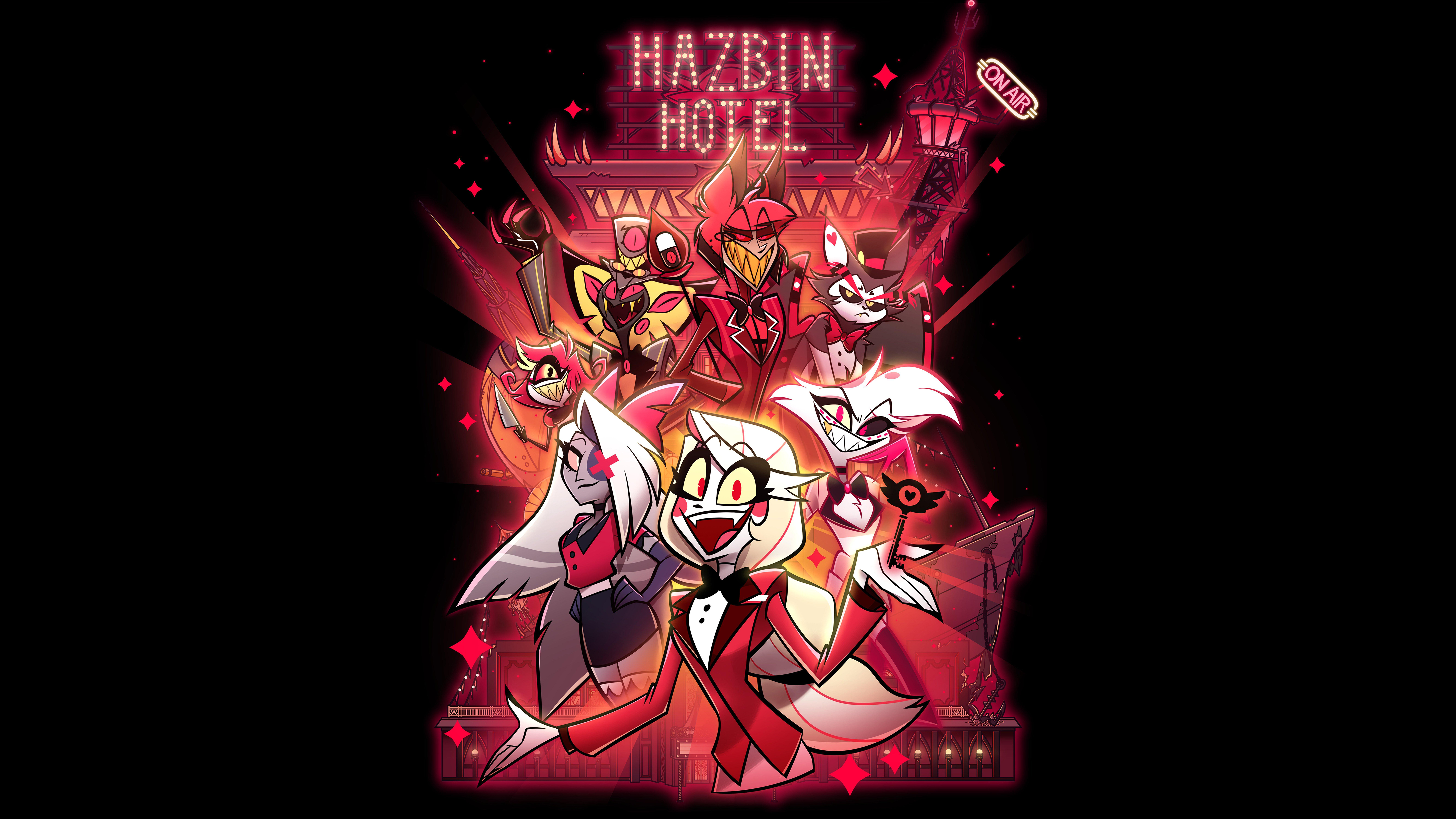 Hazbin Hotel, 8K, Staffel 2, Schwarzer Hintergrund, 5K
