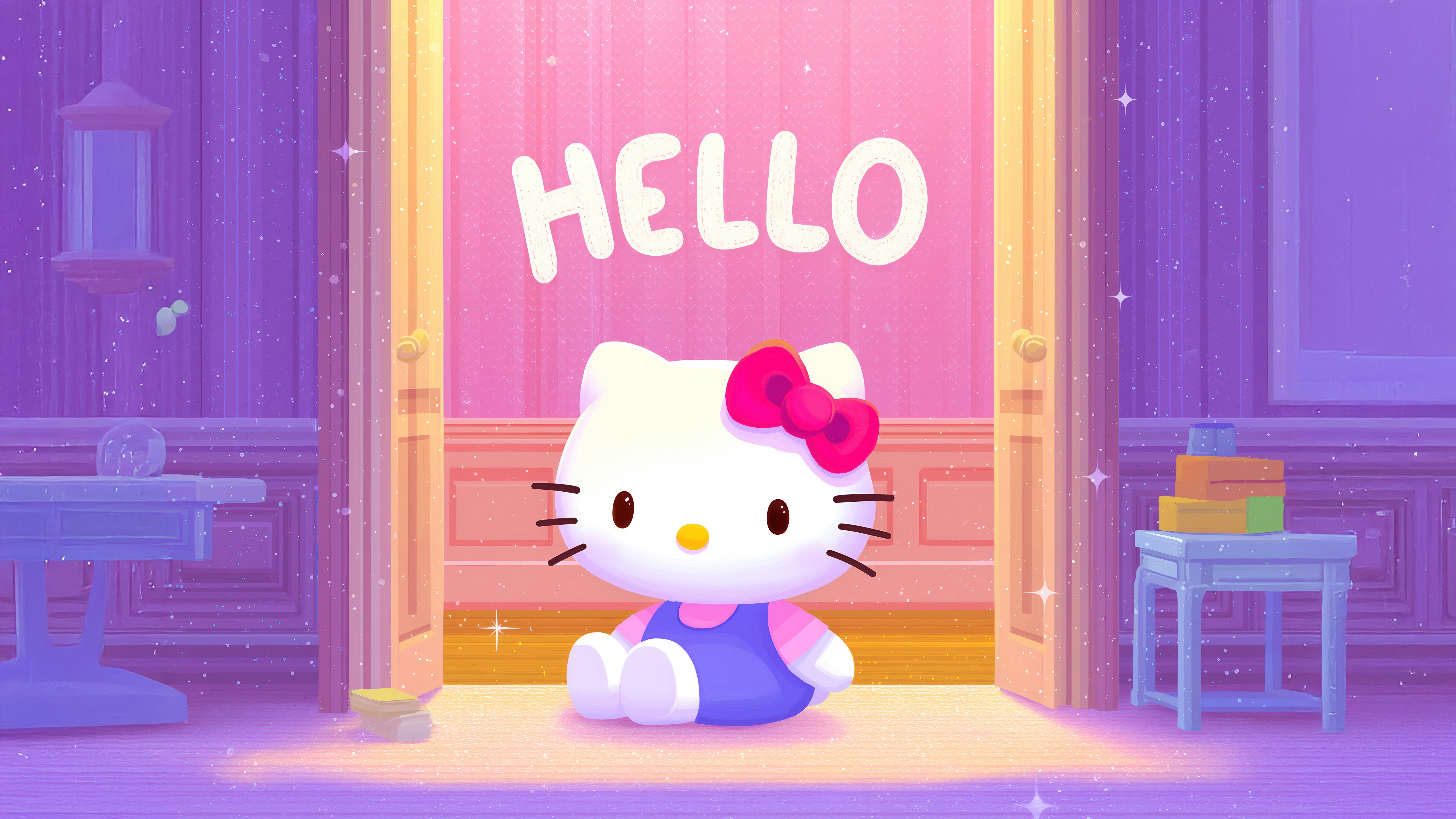 Hello Kitty, Ästhetik, Niedlicher Cartoon, Sanrio, 5K, Pastellfarben, Farbenfroh