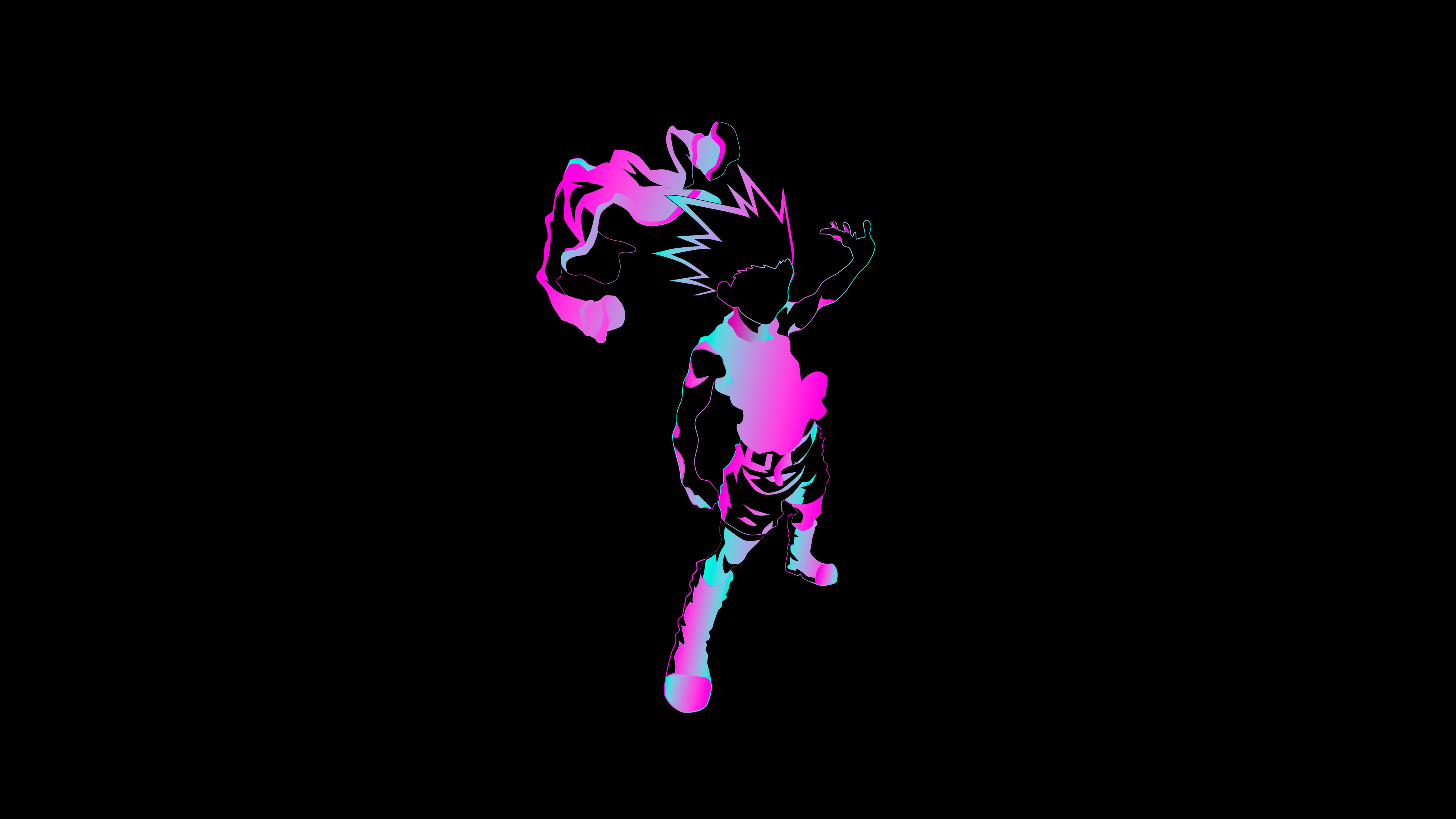 Hunter x Hunter, ästhetischer Anime, schwarzer Hintergrund, 5K