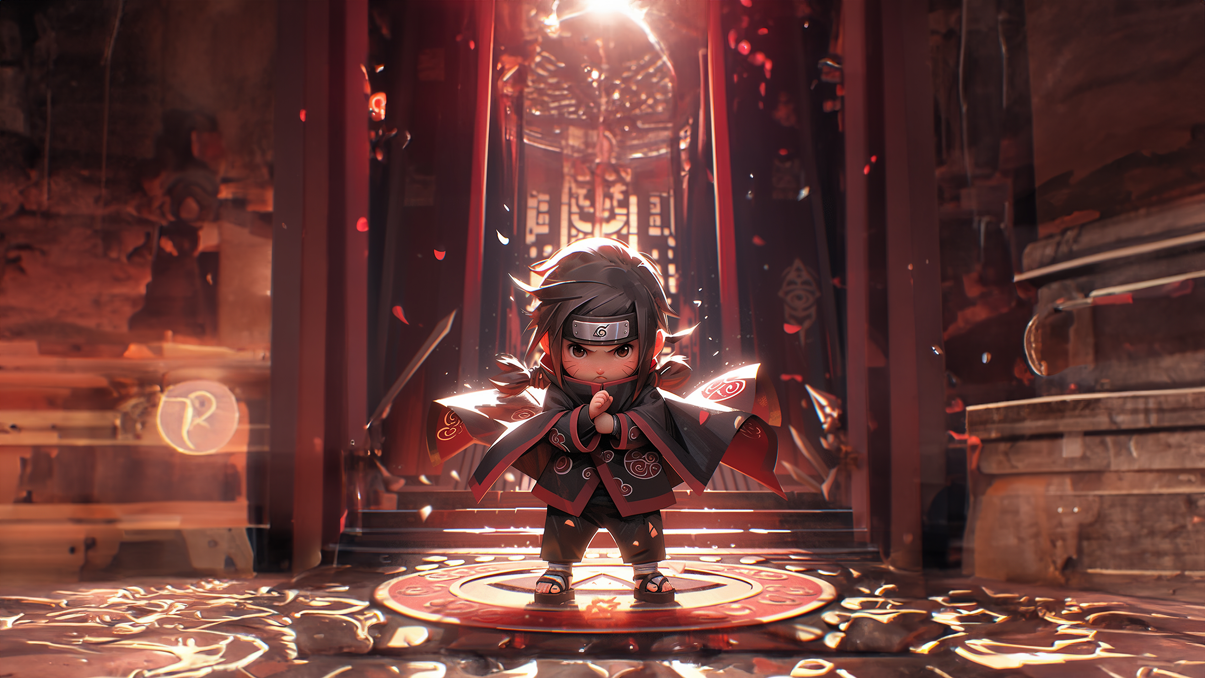 Itachi Uchiha, Chibi, KI-Kunst, Midjourney