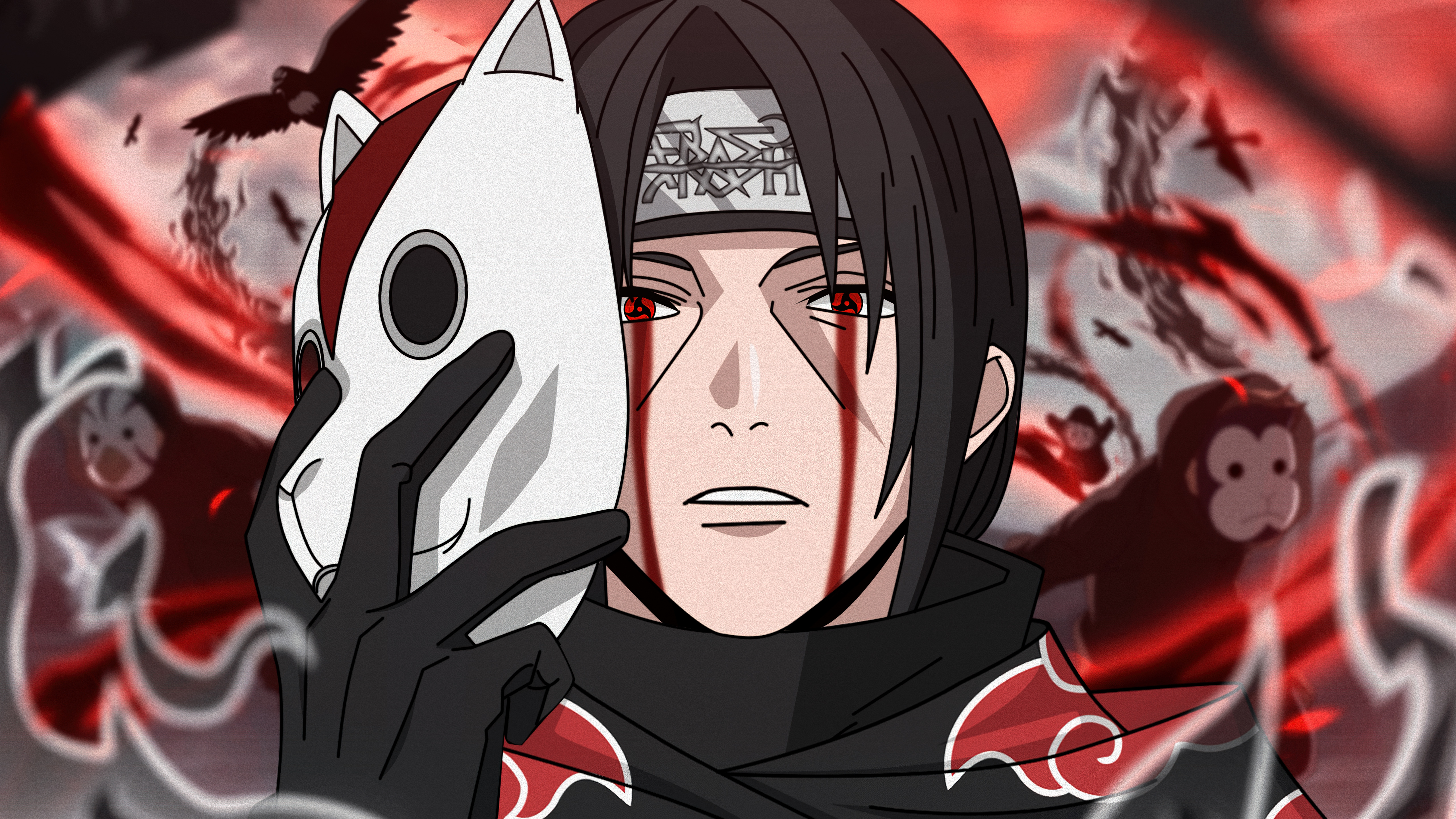 Itachi Uchiha, Maske, Naruto, 5K
