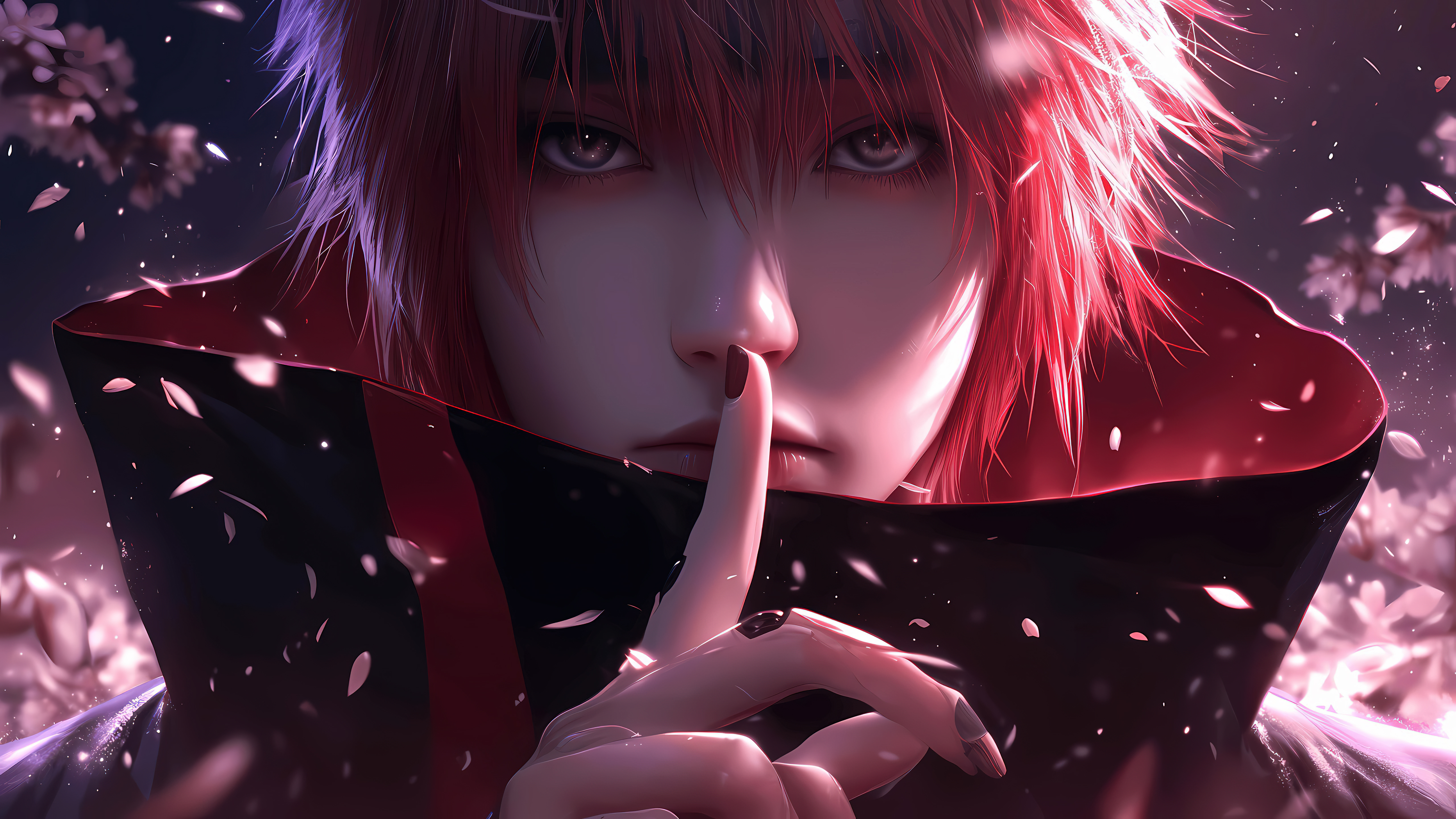 Itachi Uchiha, rote Ästhetik, Naruto, 5K