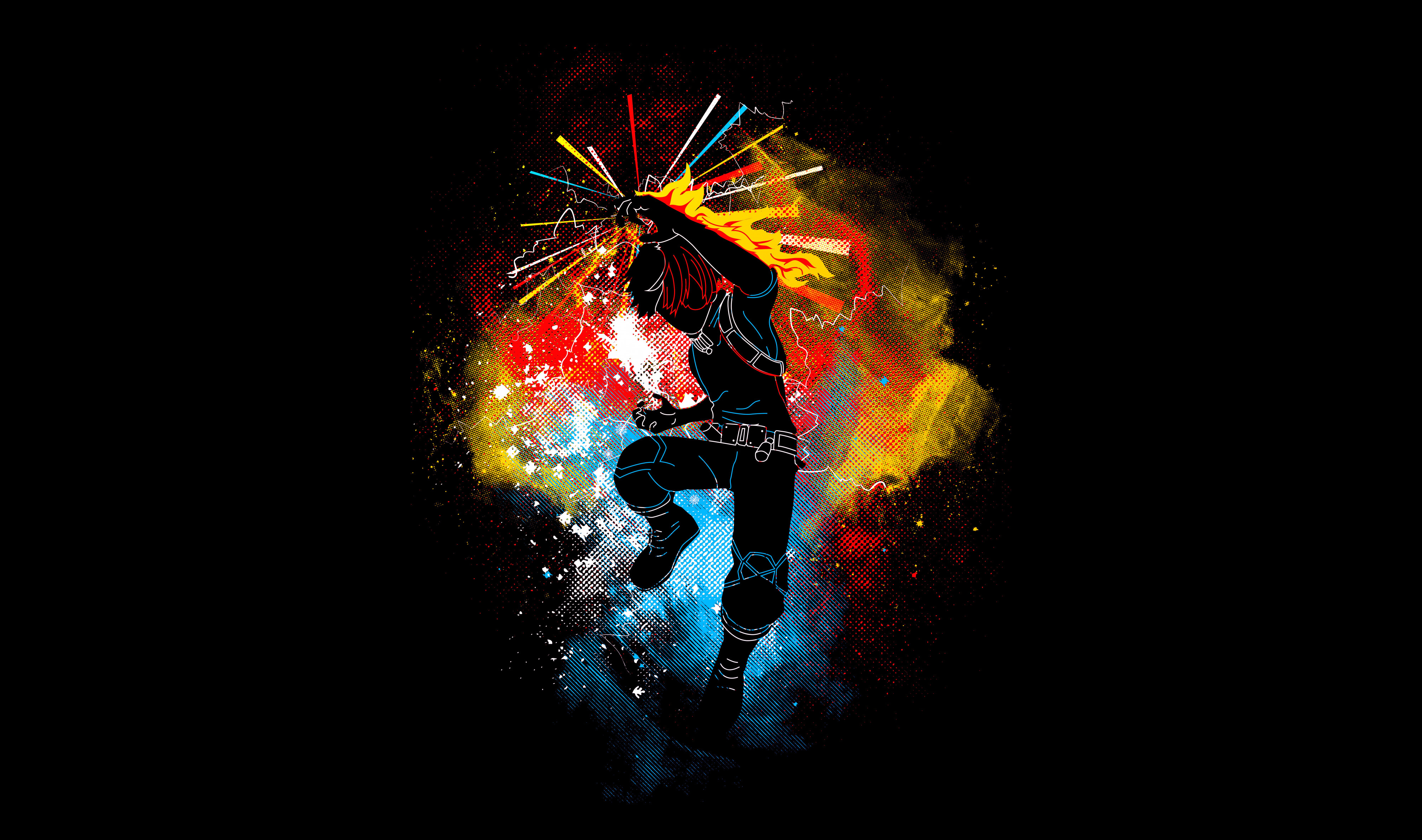 Izuku Midoriya, AMOLED, My Hero Academia, Schwarzer Hintergrund