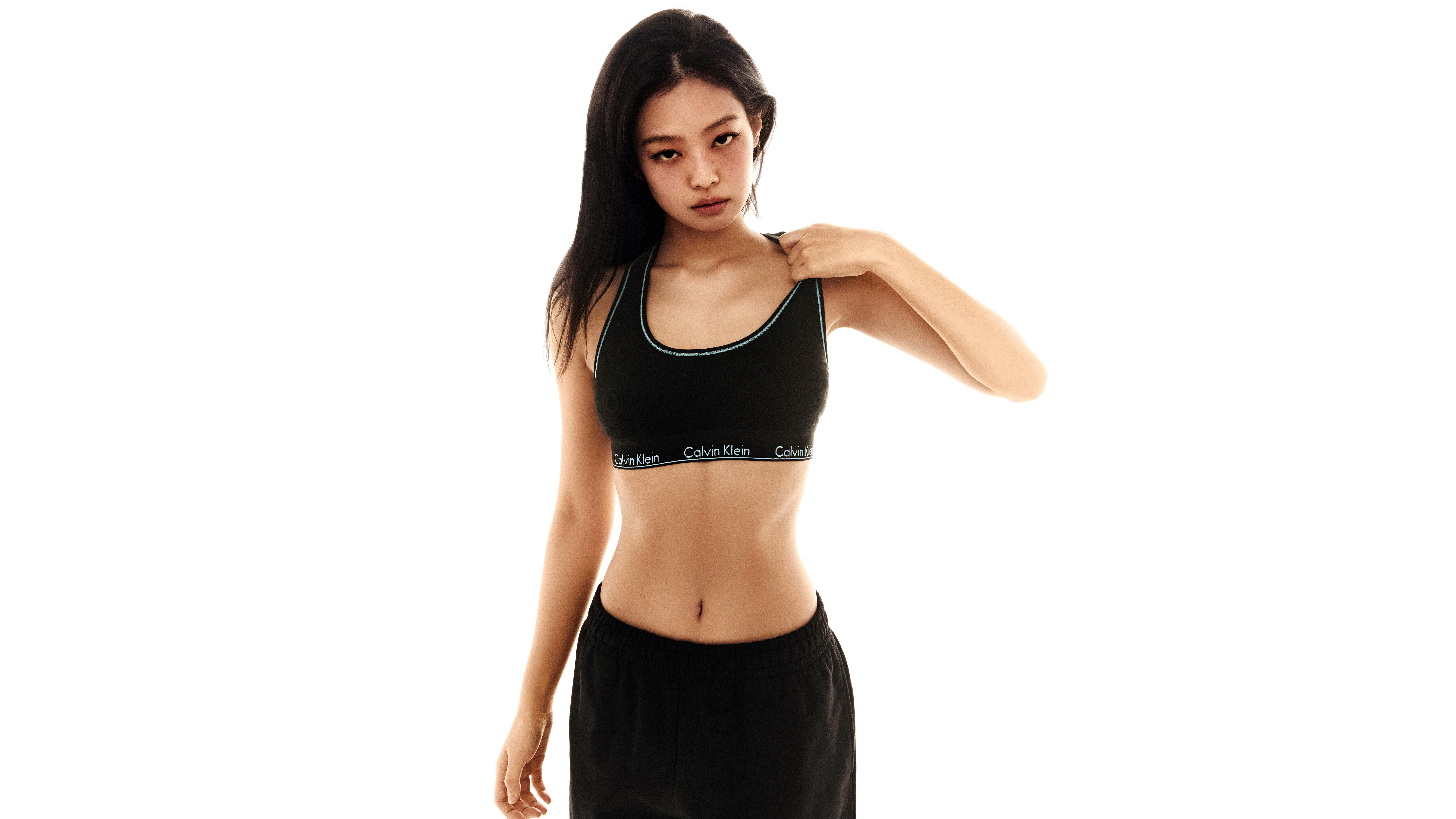 Jennie, Calvin Klein, 5K, 8K, weißer Hintergrund