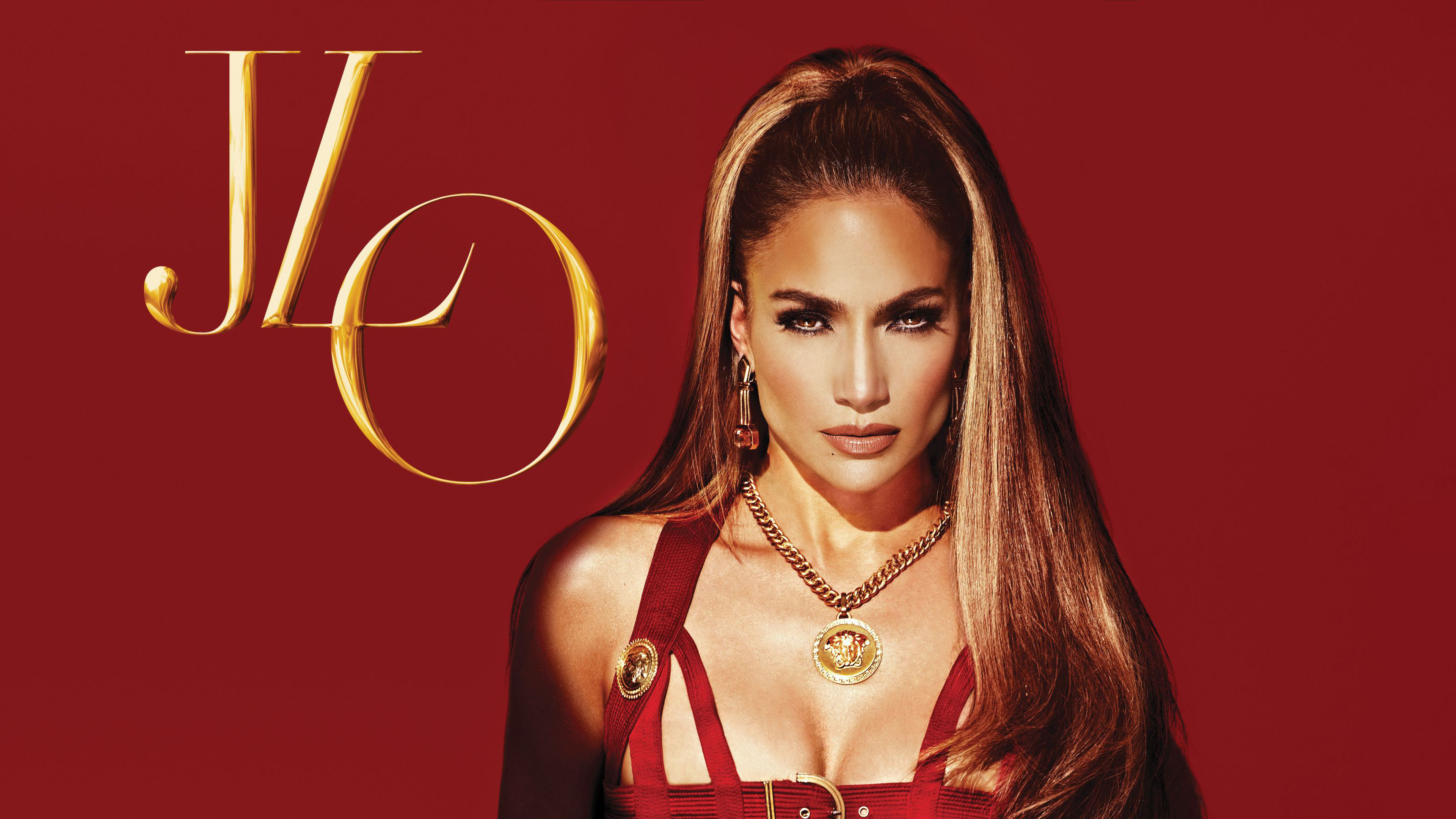 Jennifer Lopez, JLO, amerikanische Sängerin, amerikanische Schauspielerin, roter Hintergrund