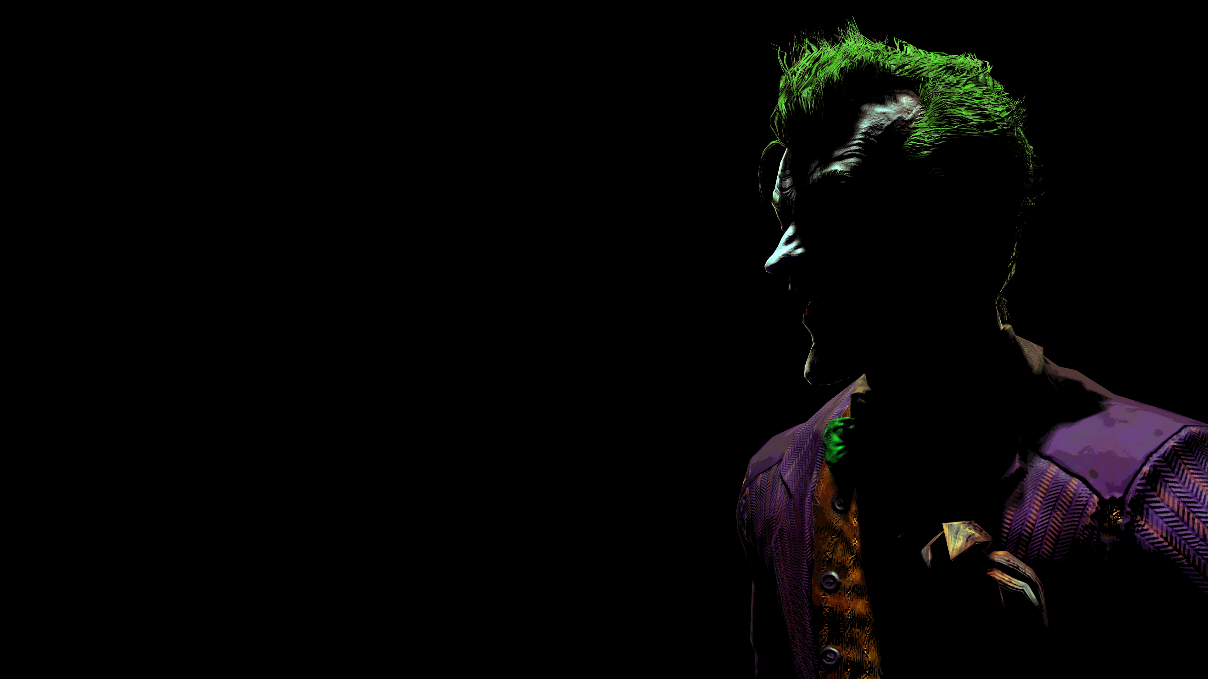 Joker, Batman: Arkham Asylum, Schwarzer Hintergrund, Böses Lachen