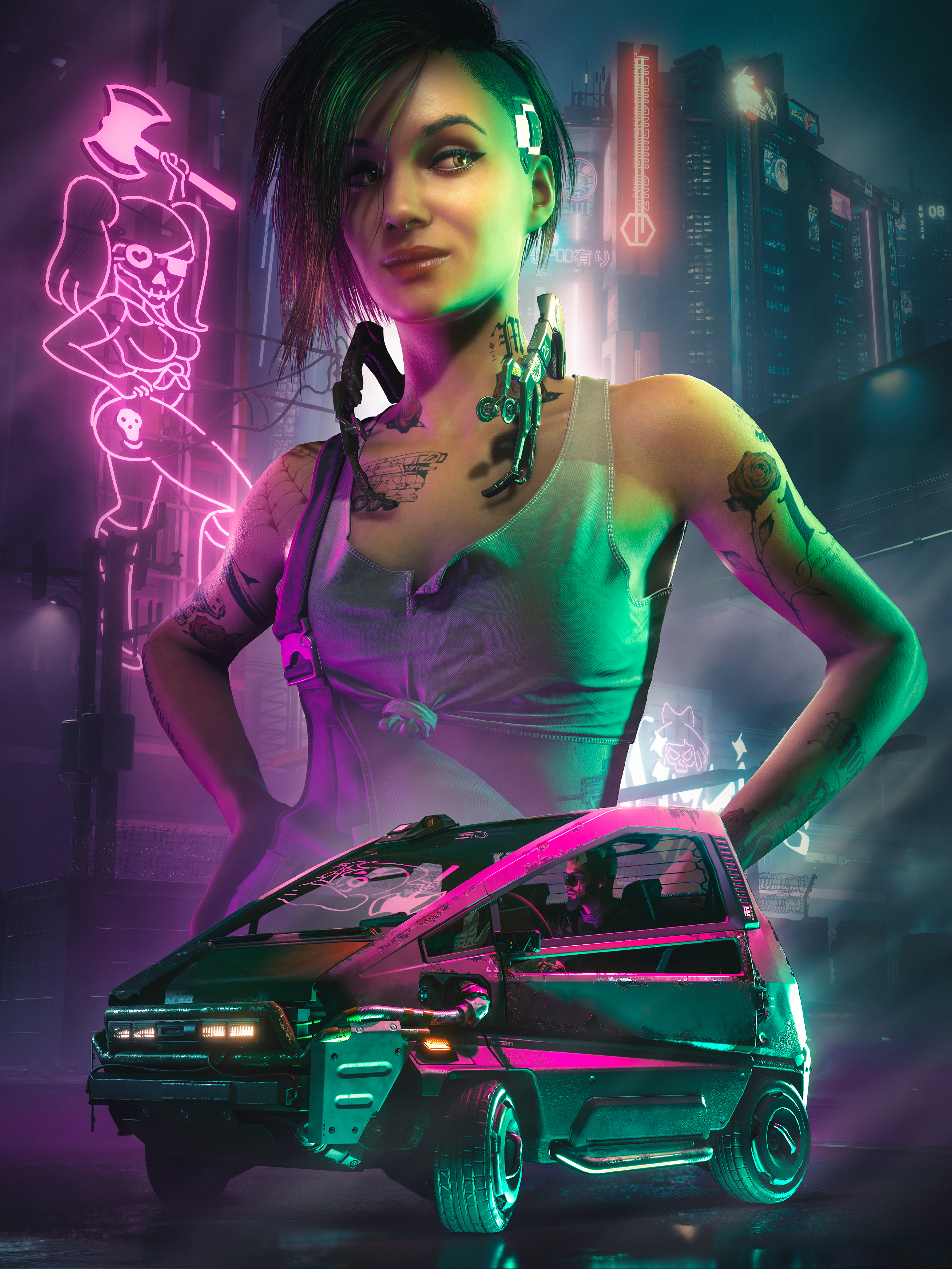 Judy Alvarez, Neon, Cyberpunk 2077, Cyberpunk-Mädchen, 2021 Spiele