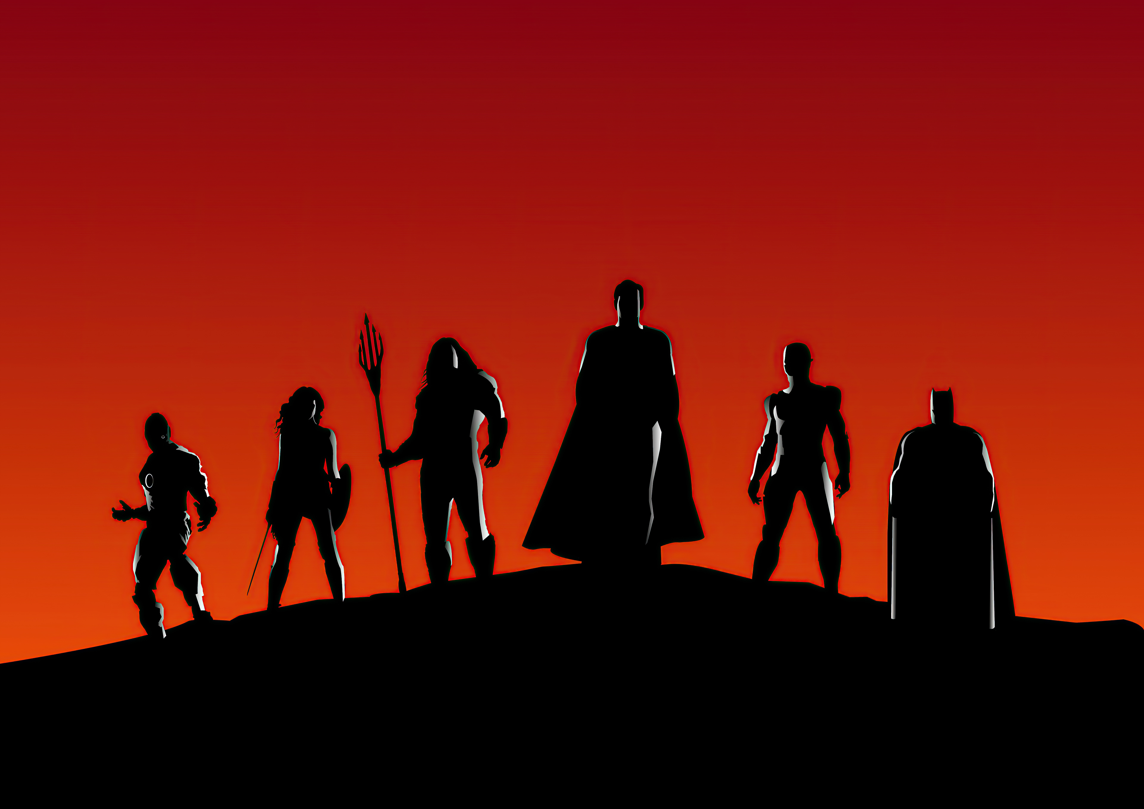 Justice League, Silhouette, DC-Superhelden